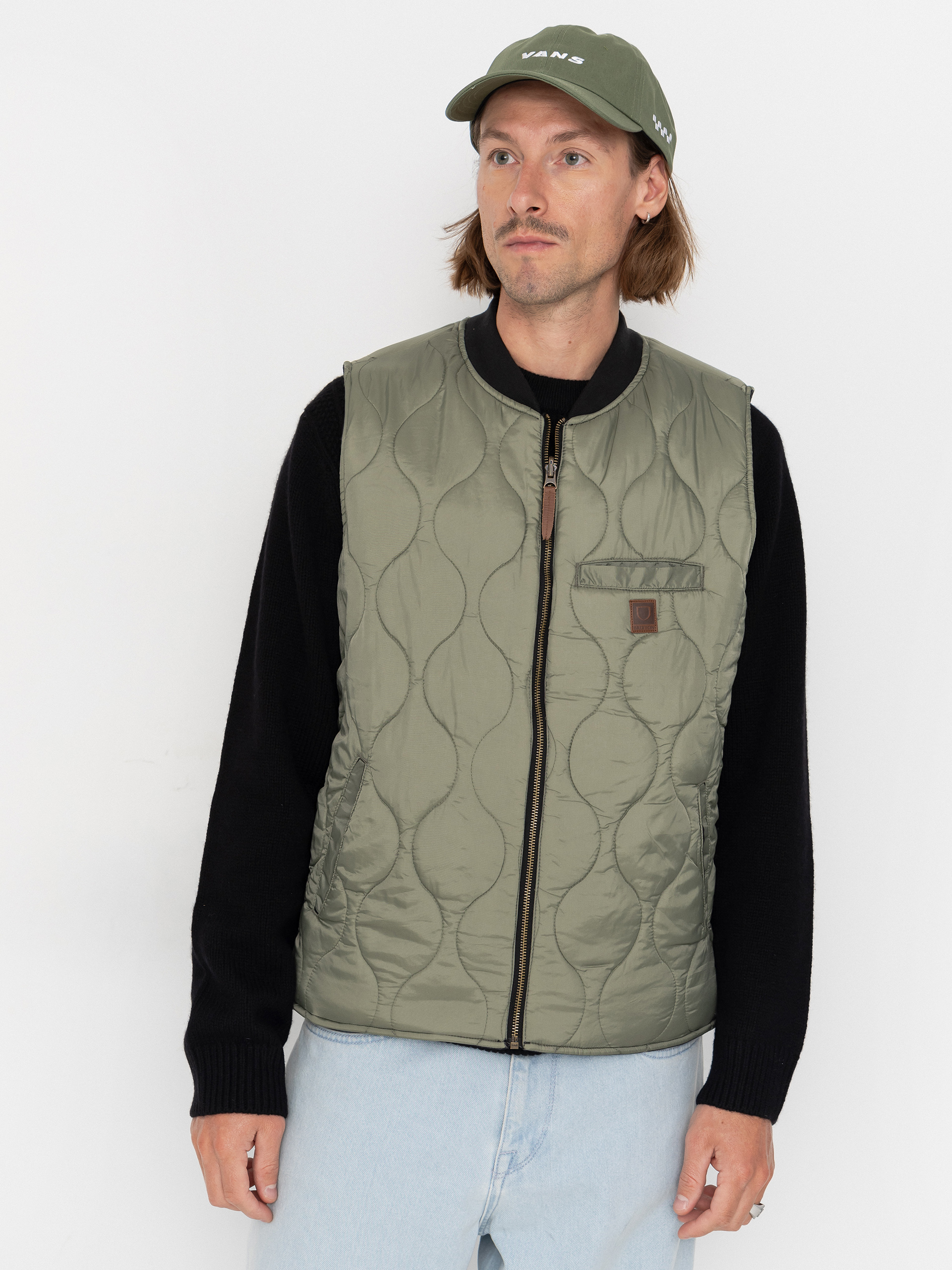 Mellény Brixton Builders Abraham Rev (black/olive surplus)