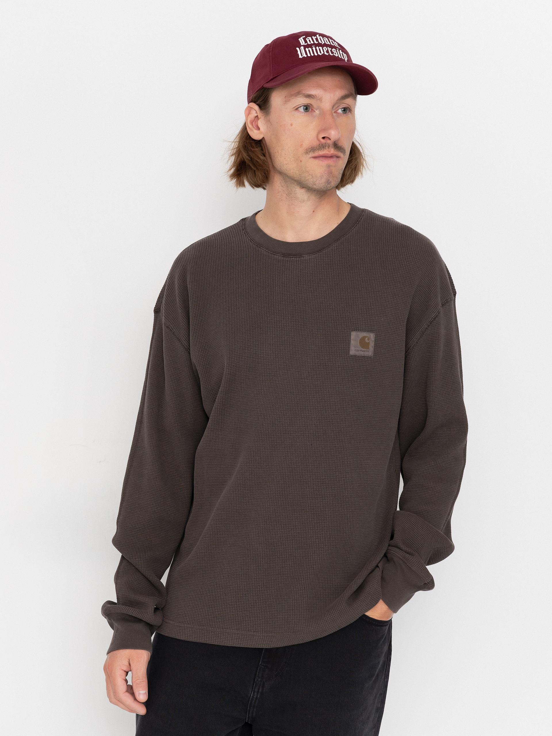 Carhartt WIP Vista Waffle Hosszu00fa ujju00fa felsu0151 (tobacco/garment dyed)