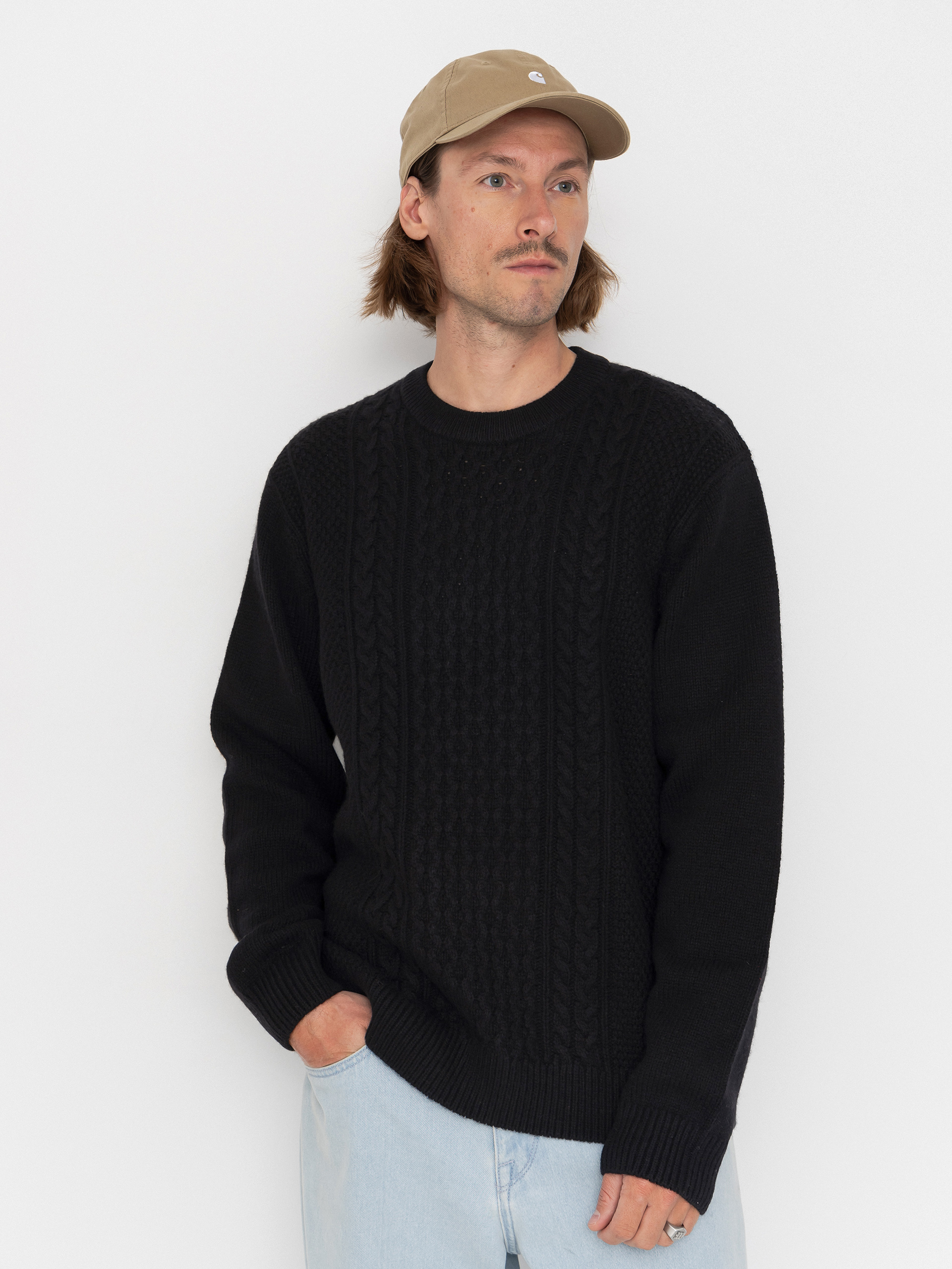 Carhartt WIP Caster Knit Pulóver (black)