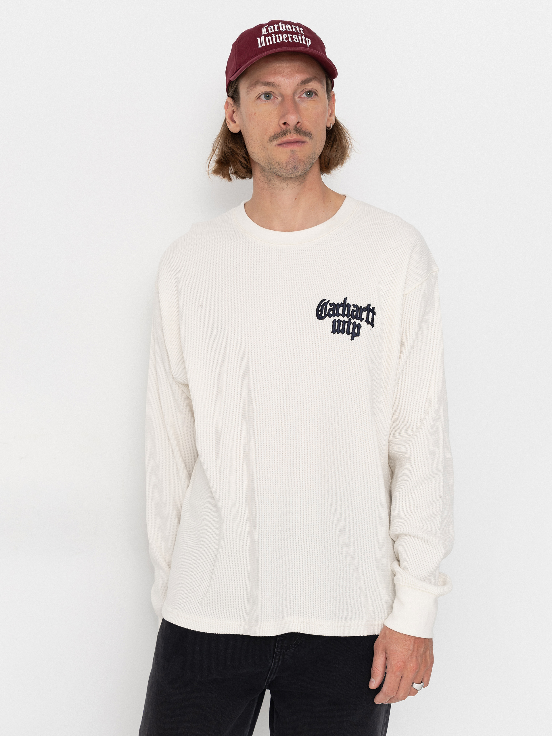 Carhartt WIP Blackletter Waffle Hosszú ujjú felső (wax/black)