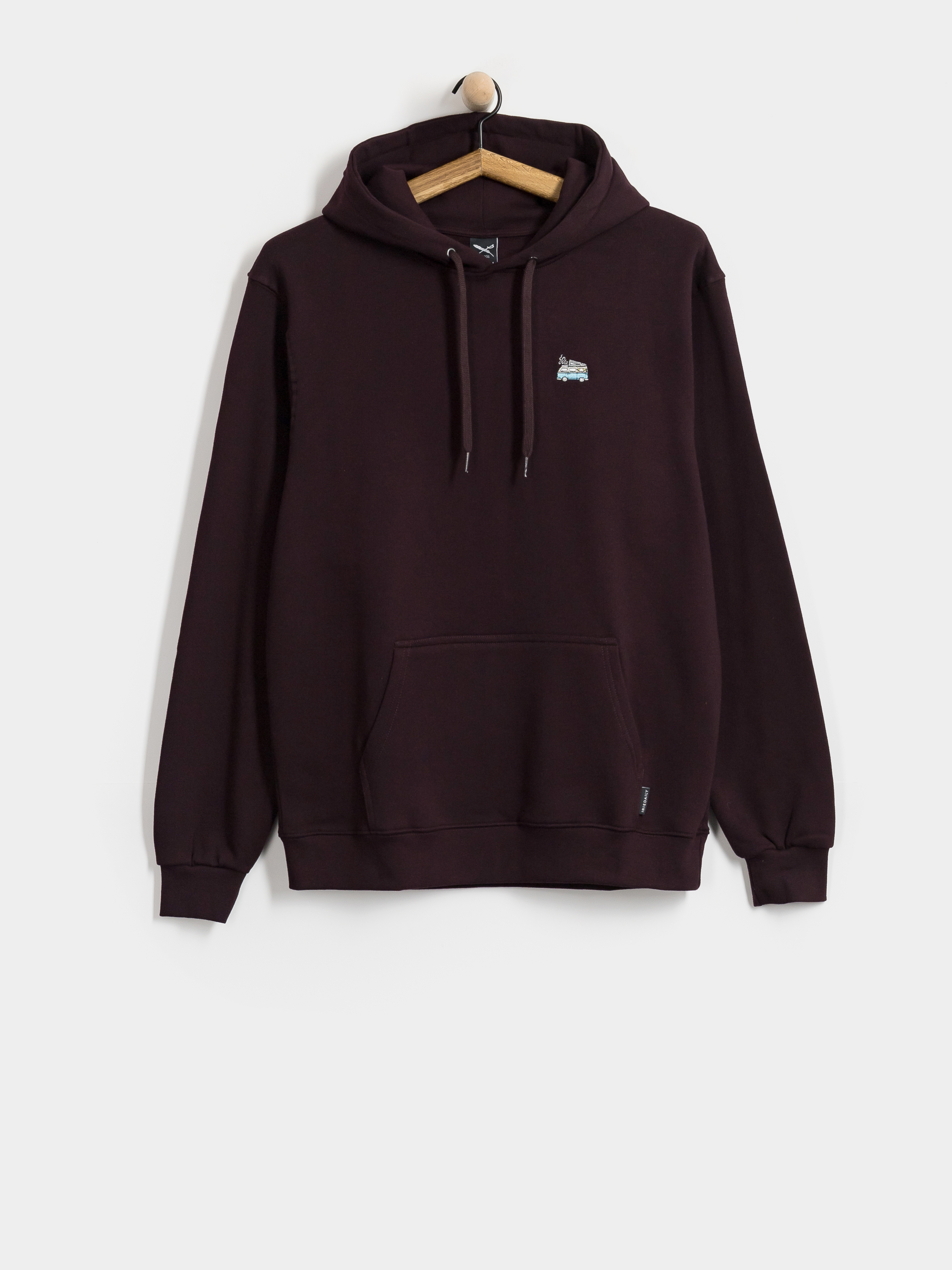 Kapucnis pulóver Iriedaily Smokin Van HD (aubergine)