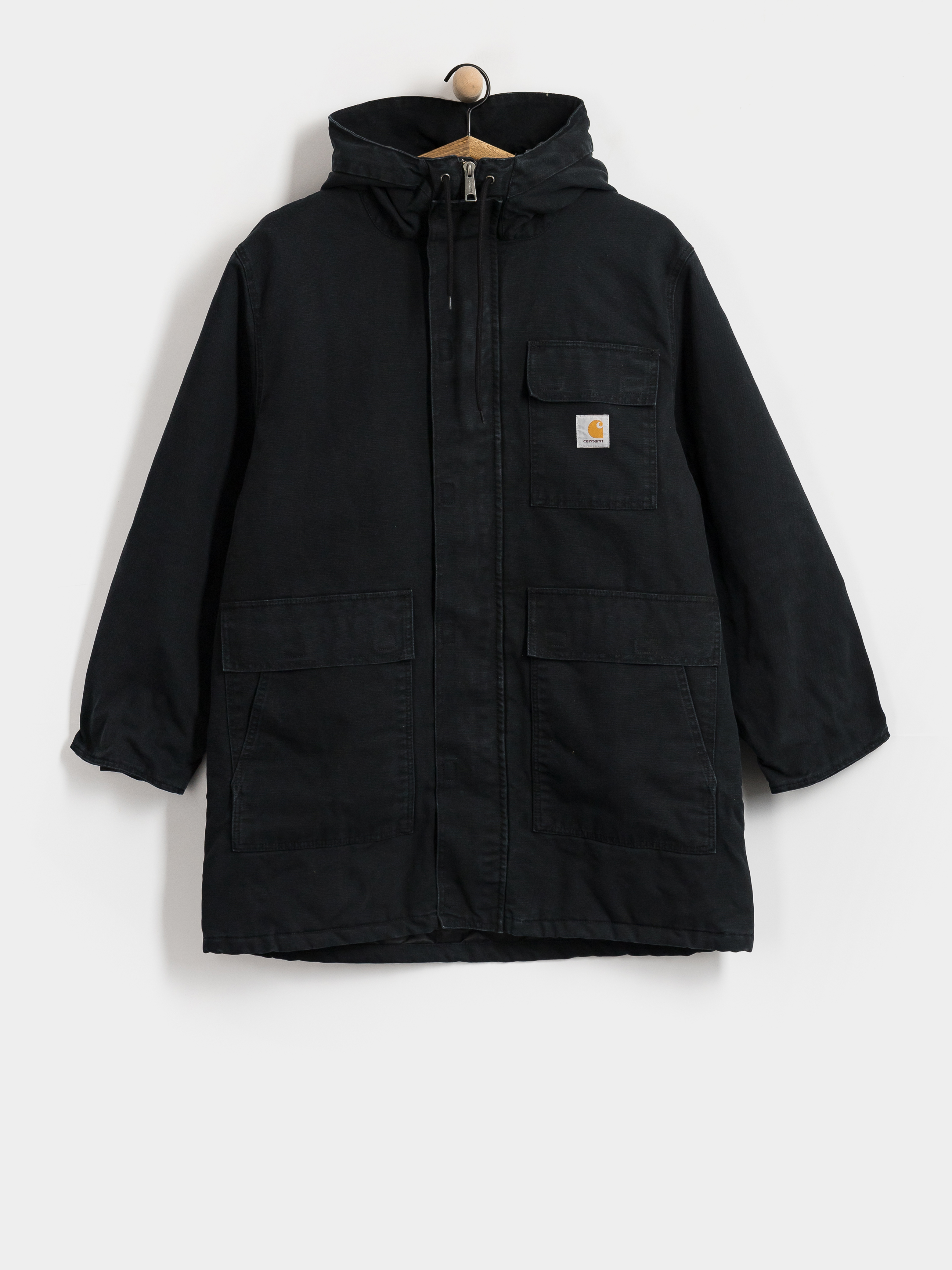 Dzseki Carhartt WIP Boreal Parka (black/stone canvas)