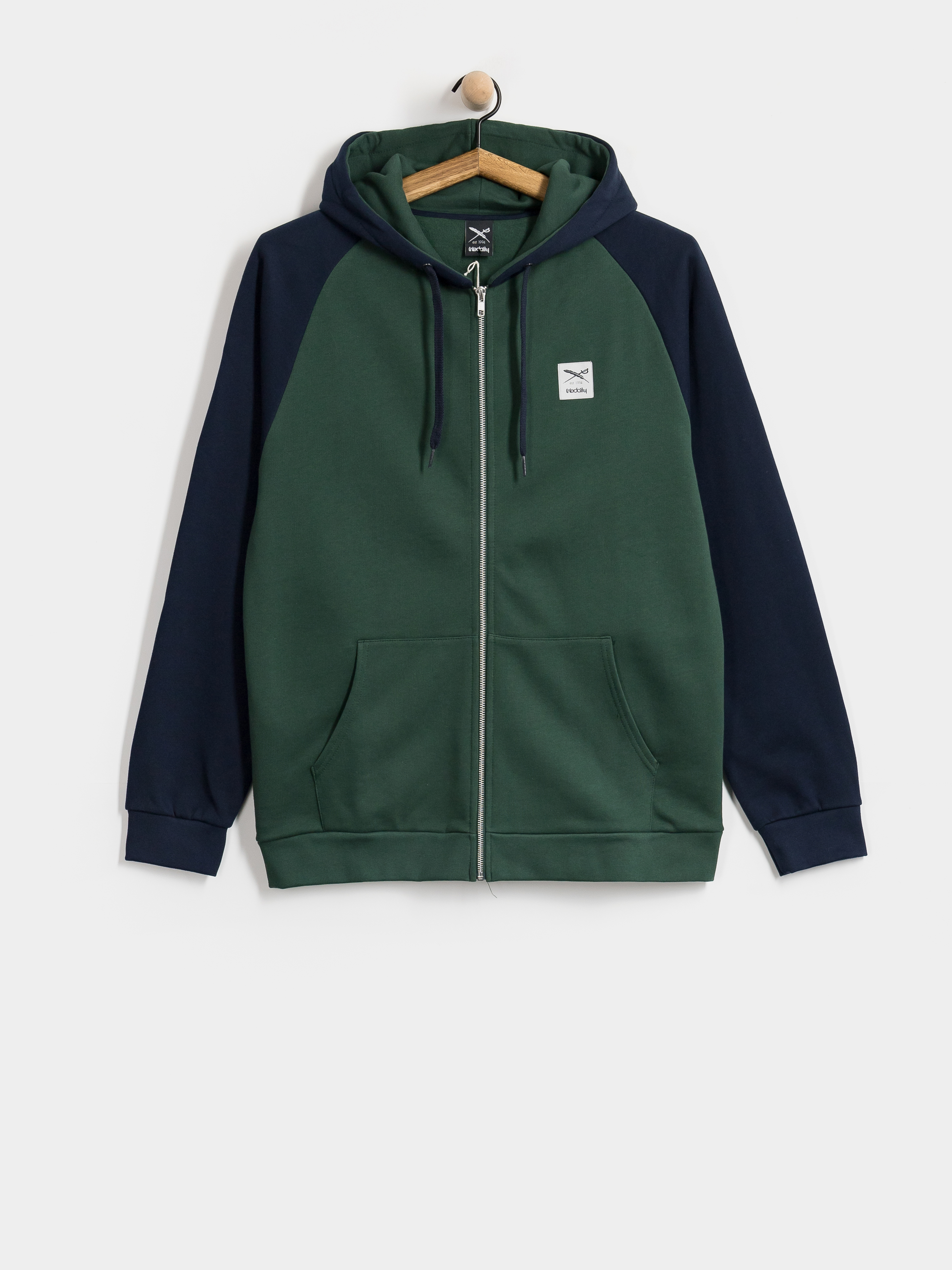 Kapucnis pulóver Iriedaily De College 2 ZHD (bottle green)