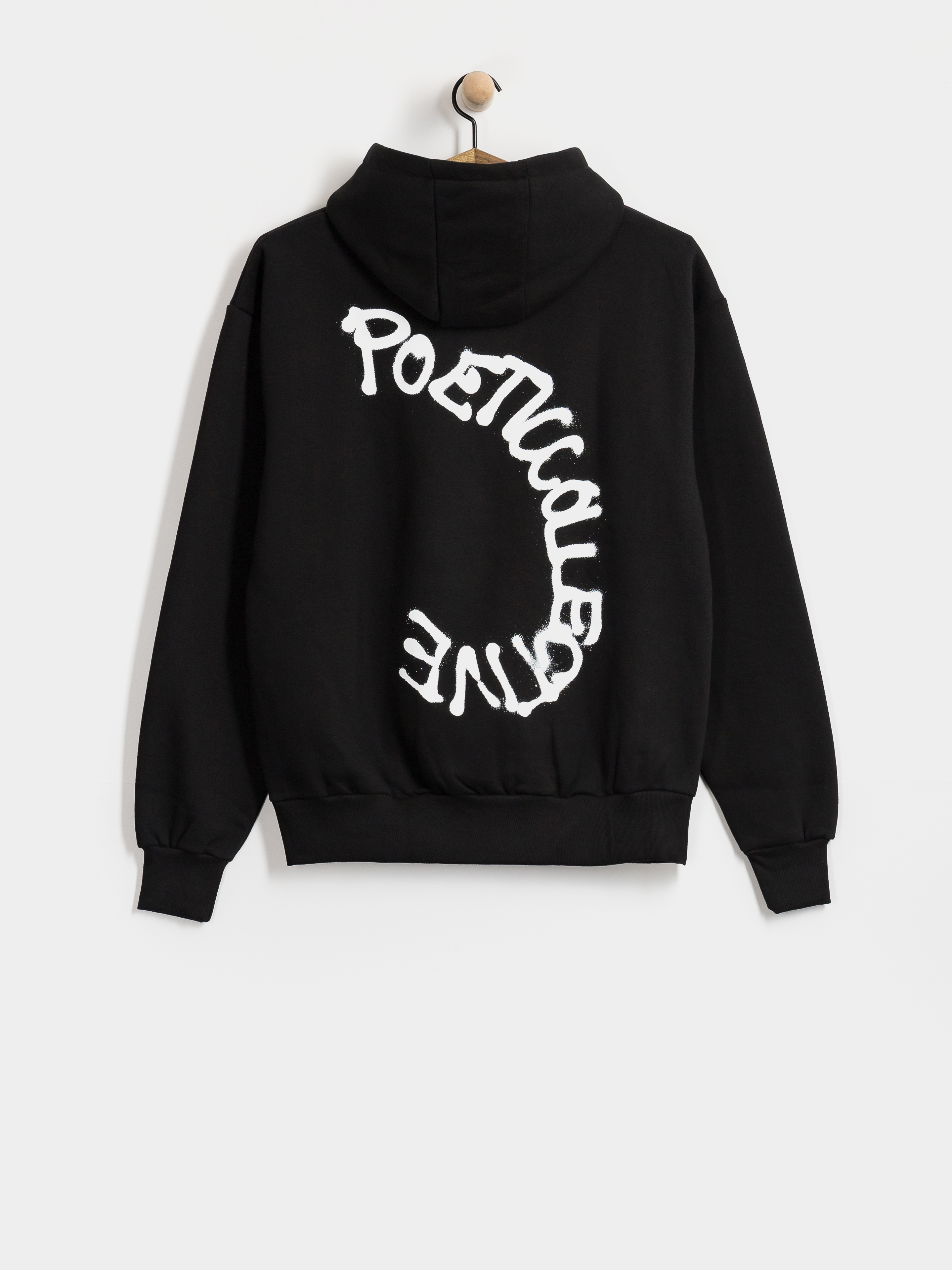 Poetic Collective Spray Text HD Kapucnis pulóver (black)