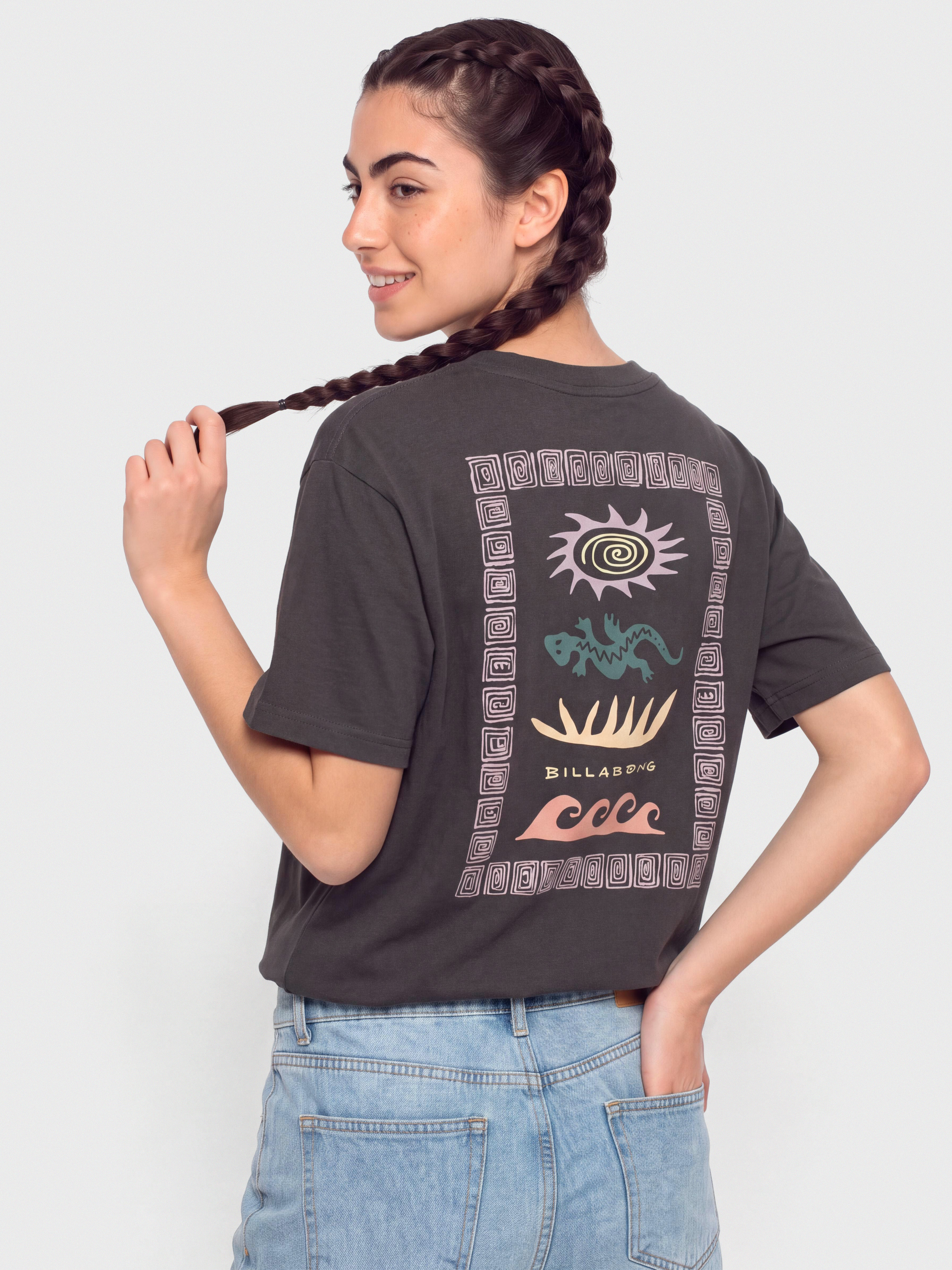 Billabong Adiv Edgy Tom Boy Wmn Póló (black sands)