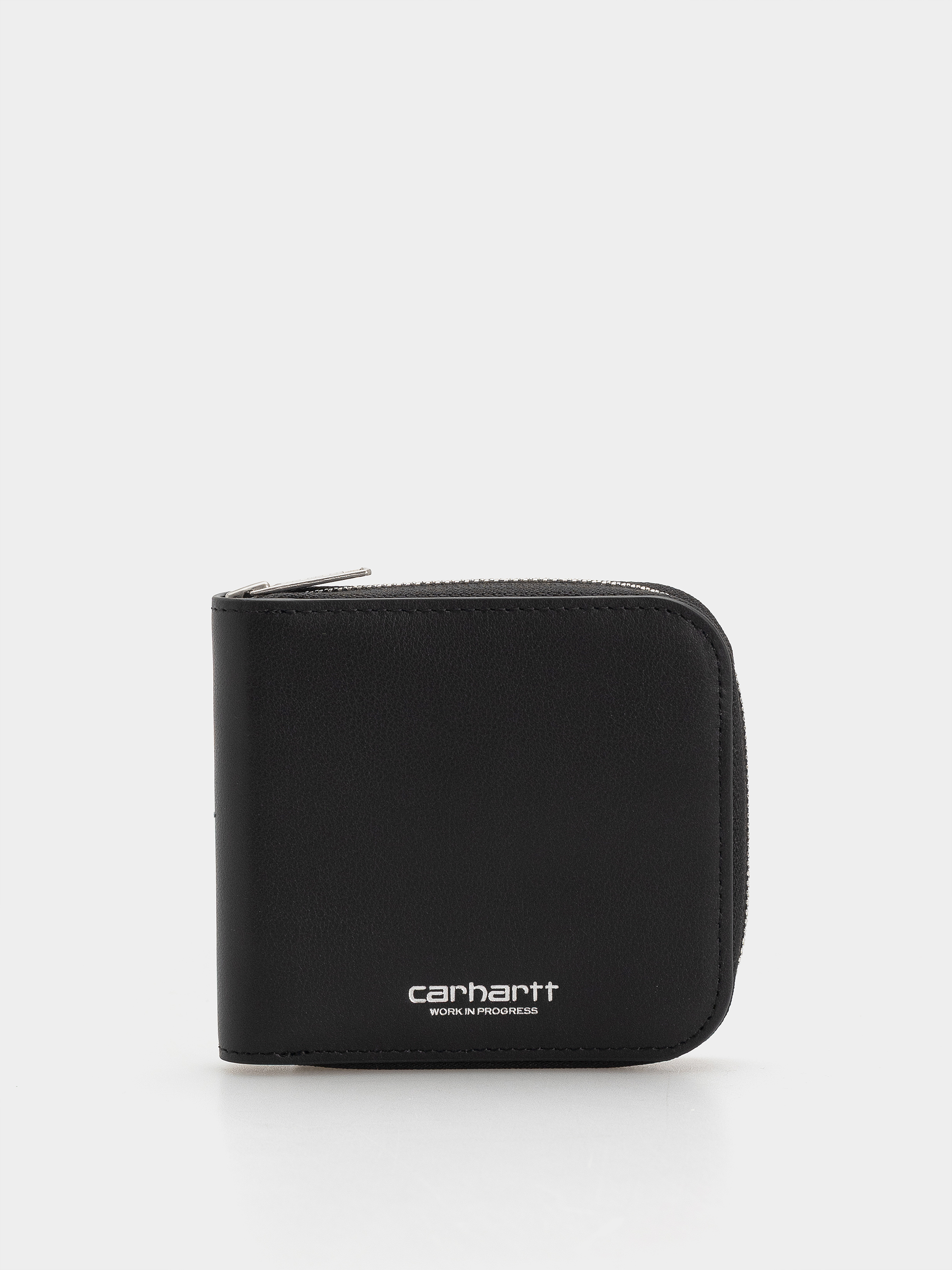 Carhartt WIP Leather Pénztárca (black/silver)