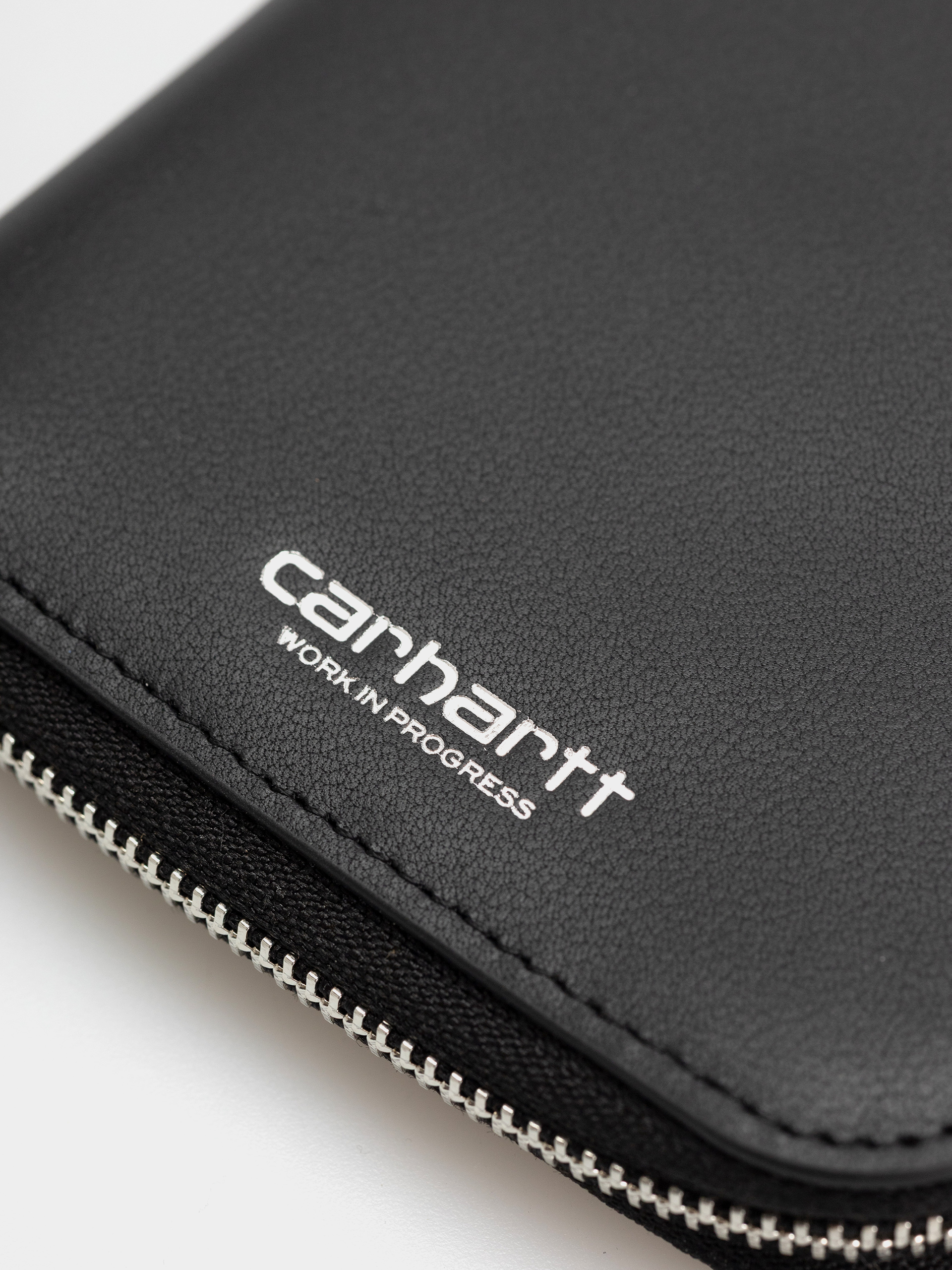 Carhartt WIP Leather Pénztárca (black/silver)