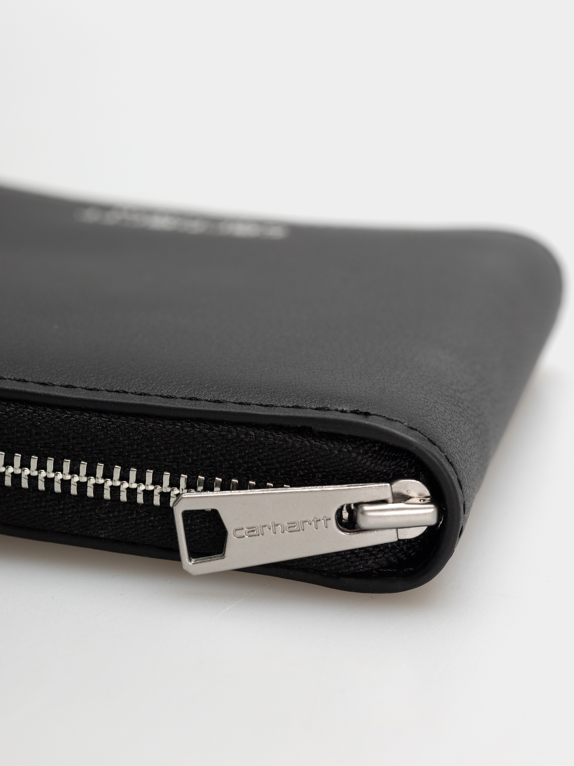 Carhartt WIP Leather Pénztárca (black/silver)