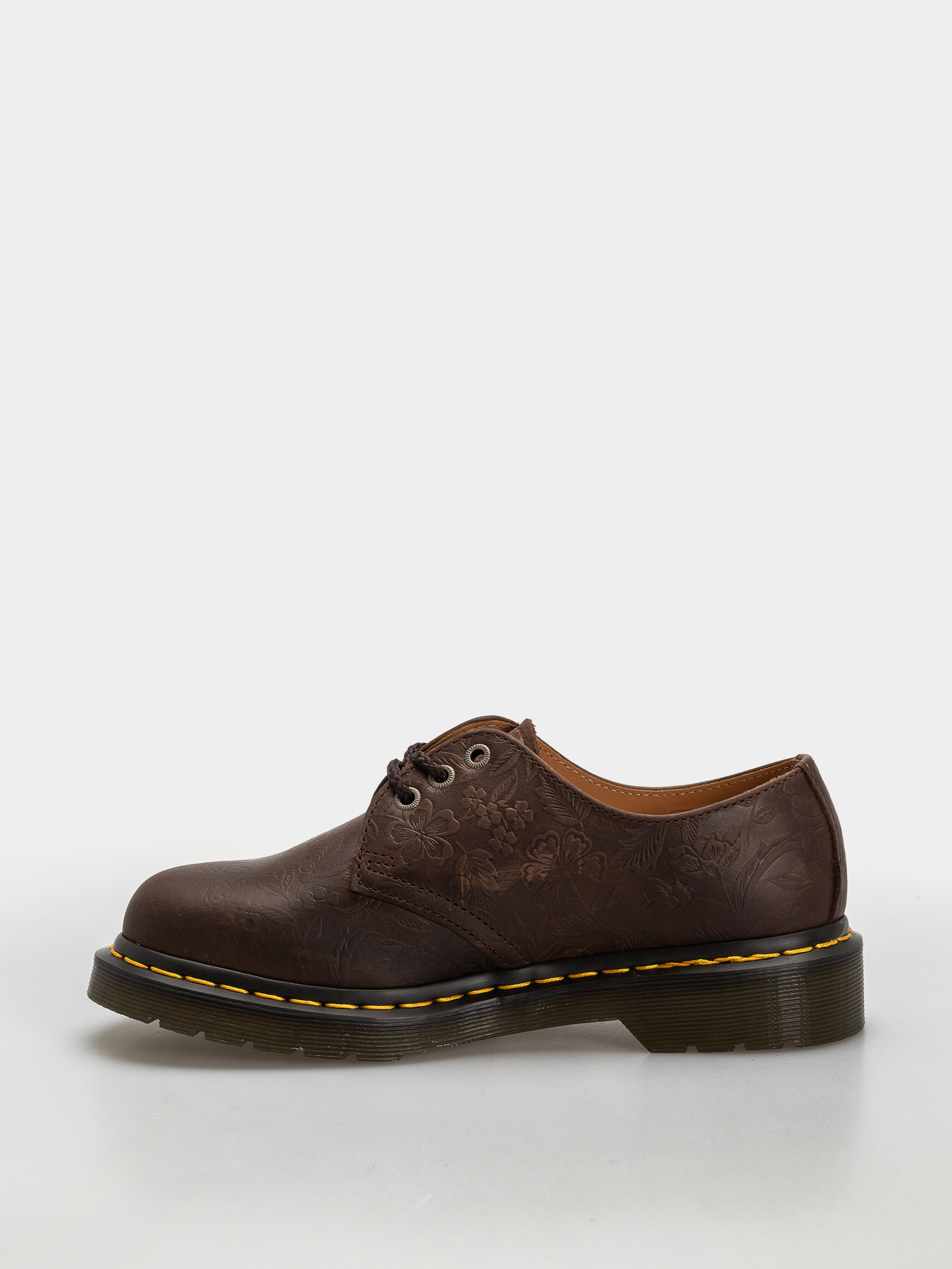 Dr. Martens 1461 Emboss Floral Wmn Cipők (dark brown)
