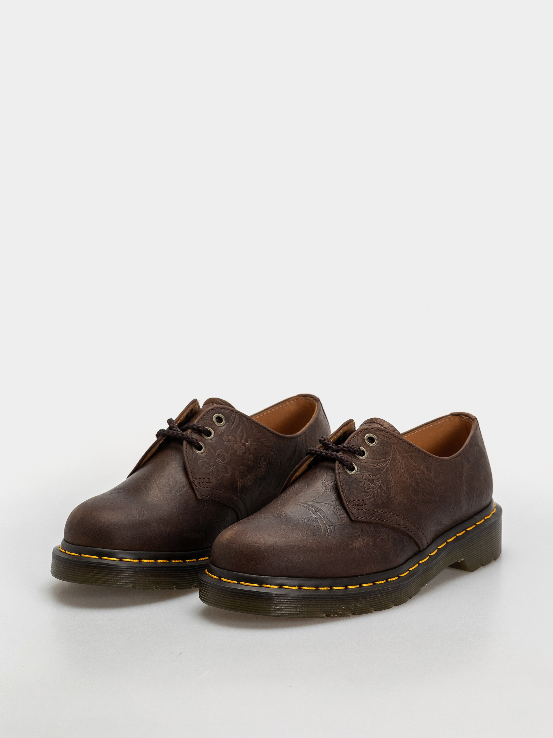 Dr. Martens 1461 Emboss Floral Wmn Cipők (dark brown)