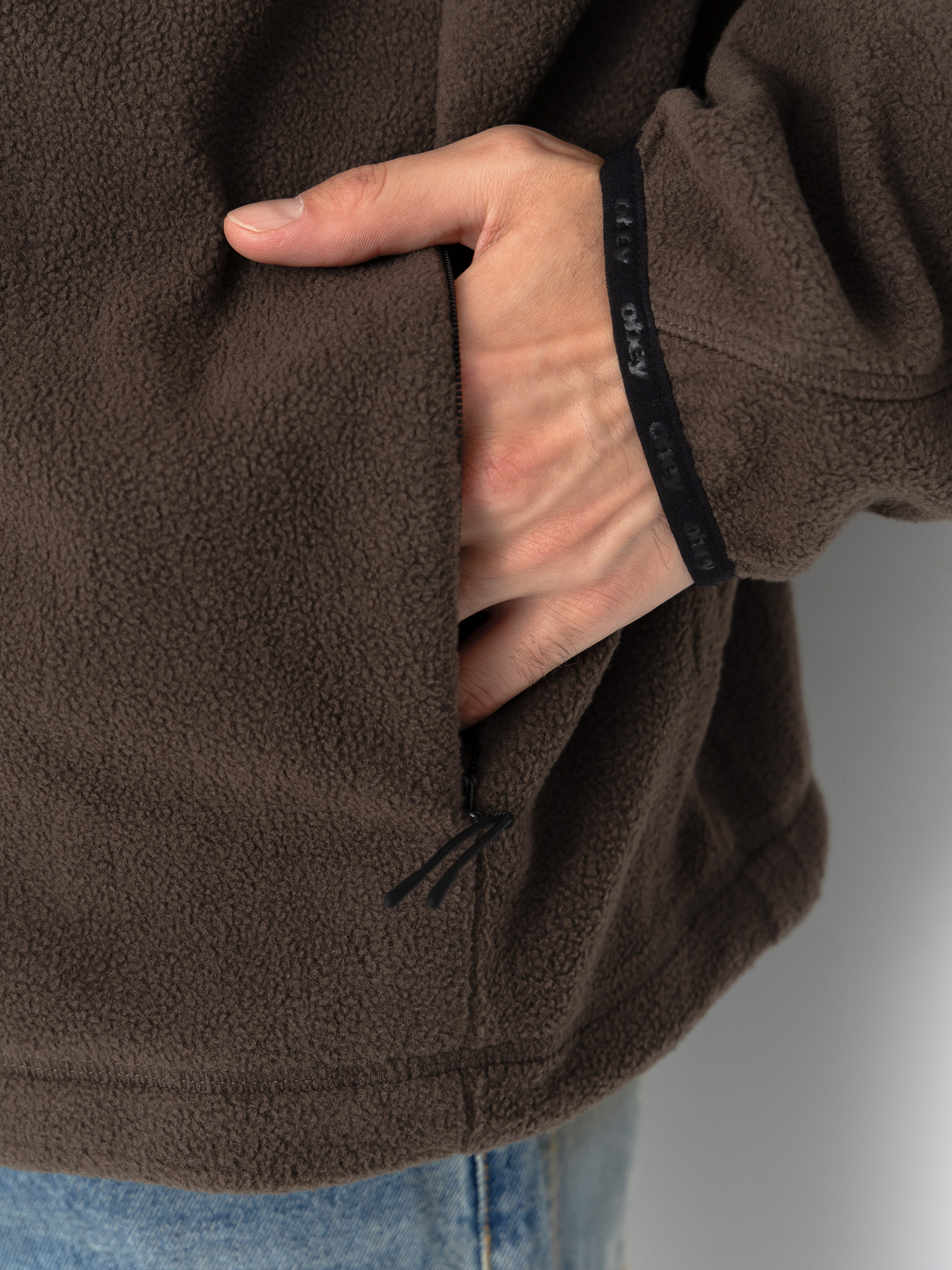 Férfi Polár pulóver OBEY Vetta Pullover (andesite)