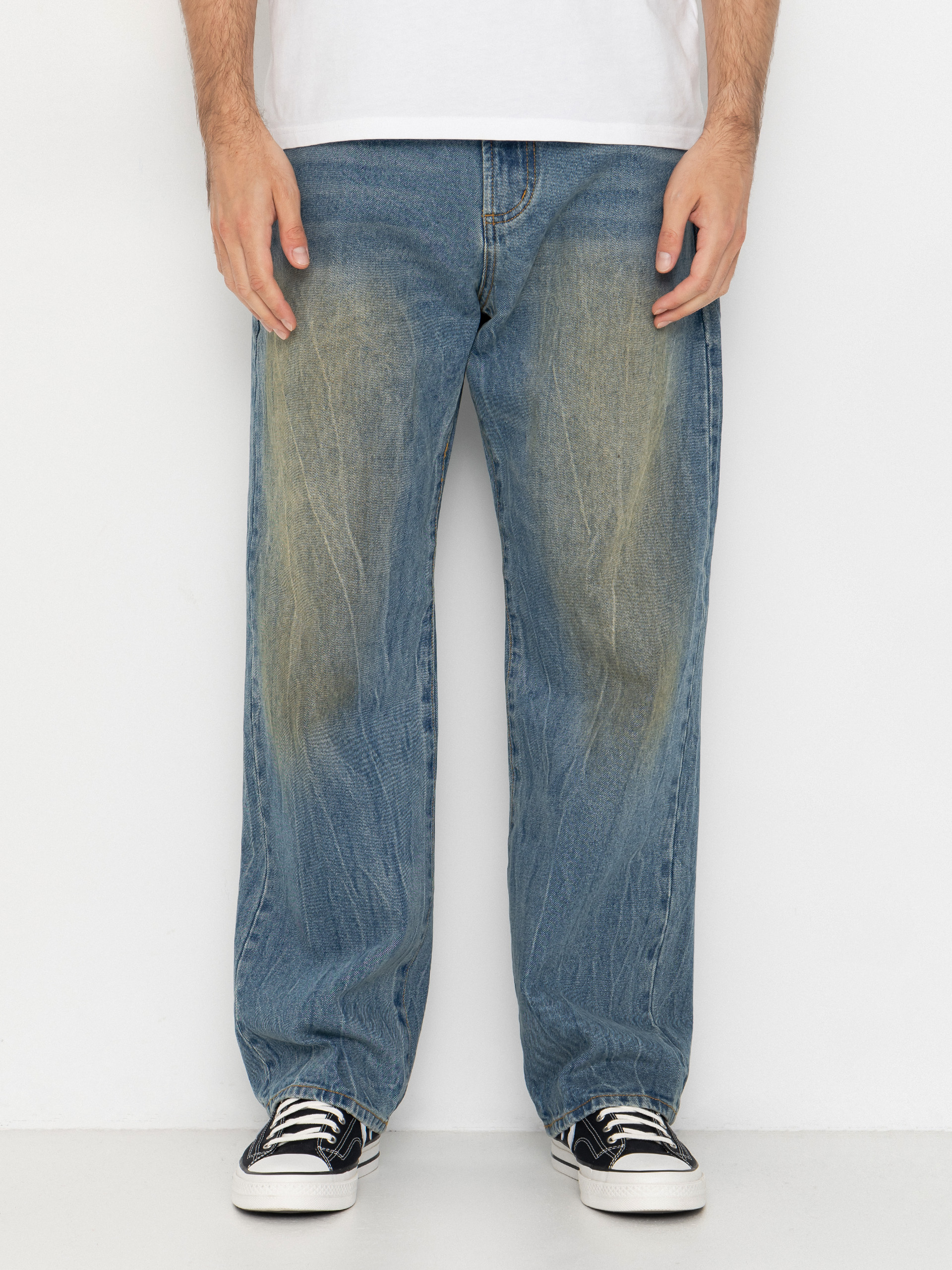 Kisnadrág OBEY Nelson Straight Denim (garage wash indigo)