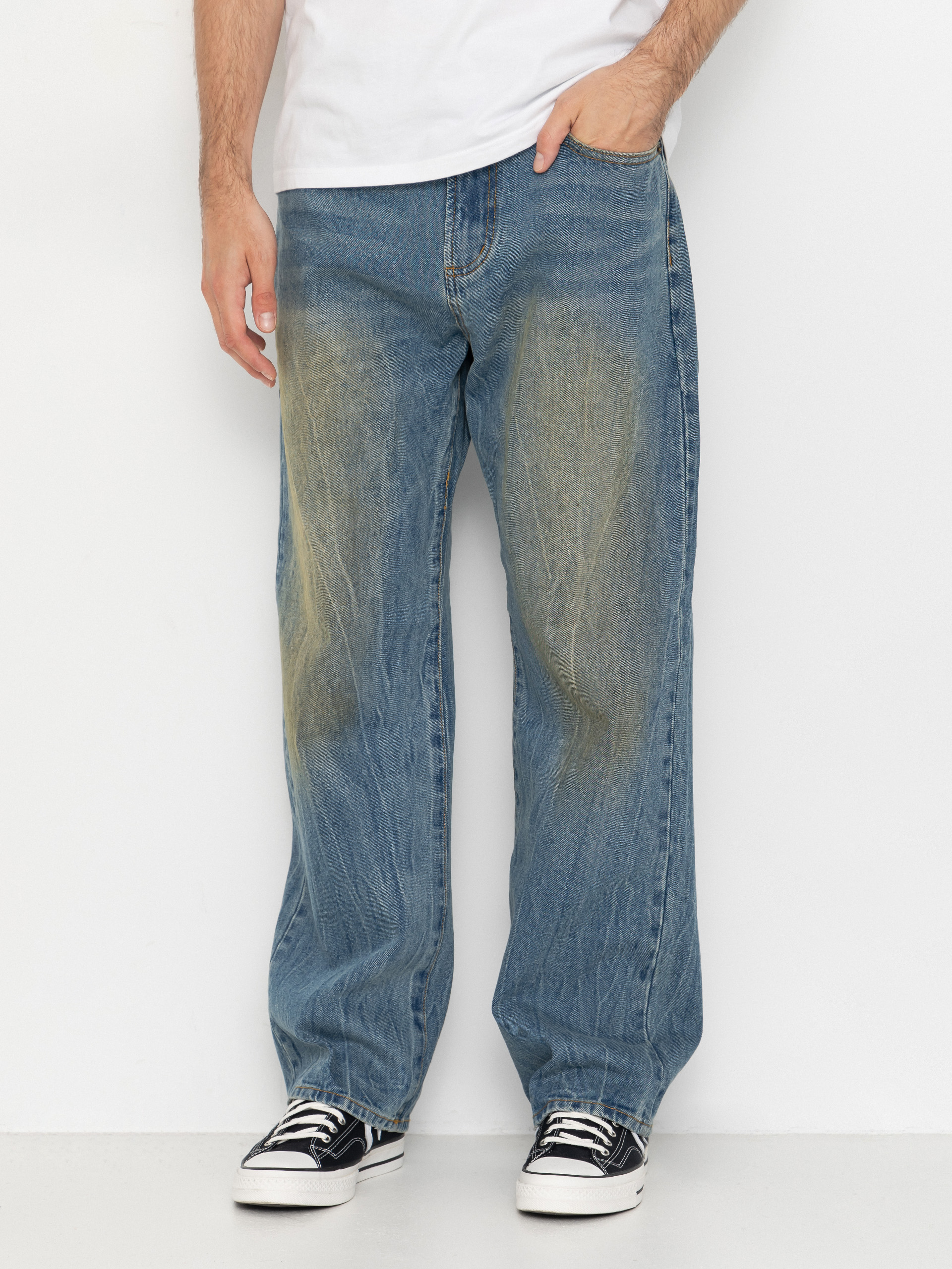 Kisnadrág OBEY Nelson Straight Denim (garage wash indigo)