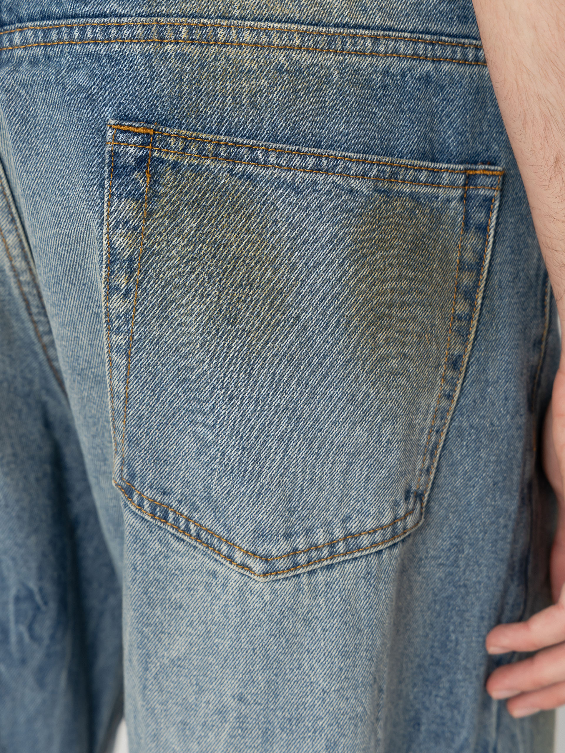 Kisnadrág OBEY Nelson Straight Denim (garage wash indigo)