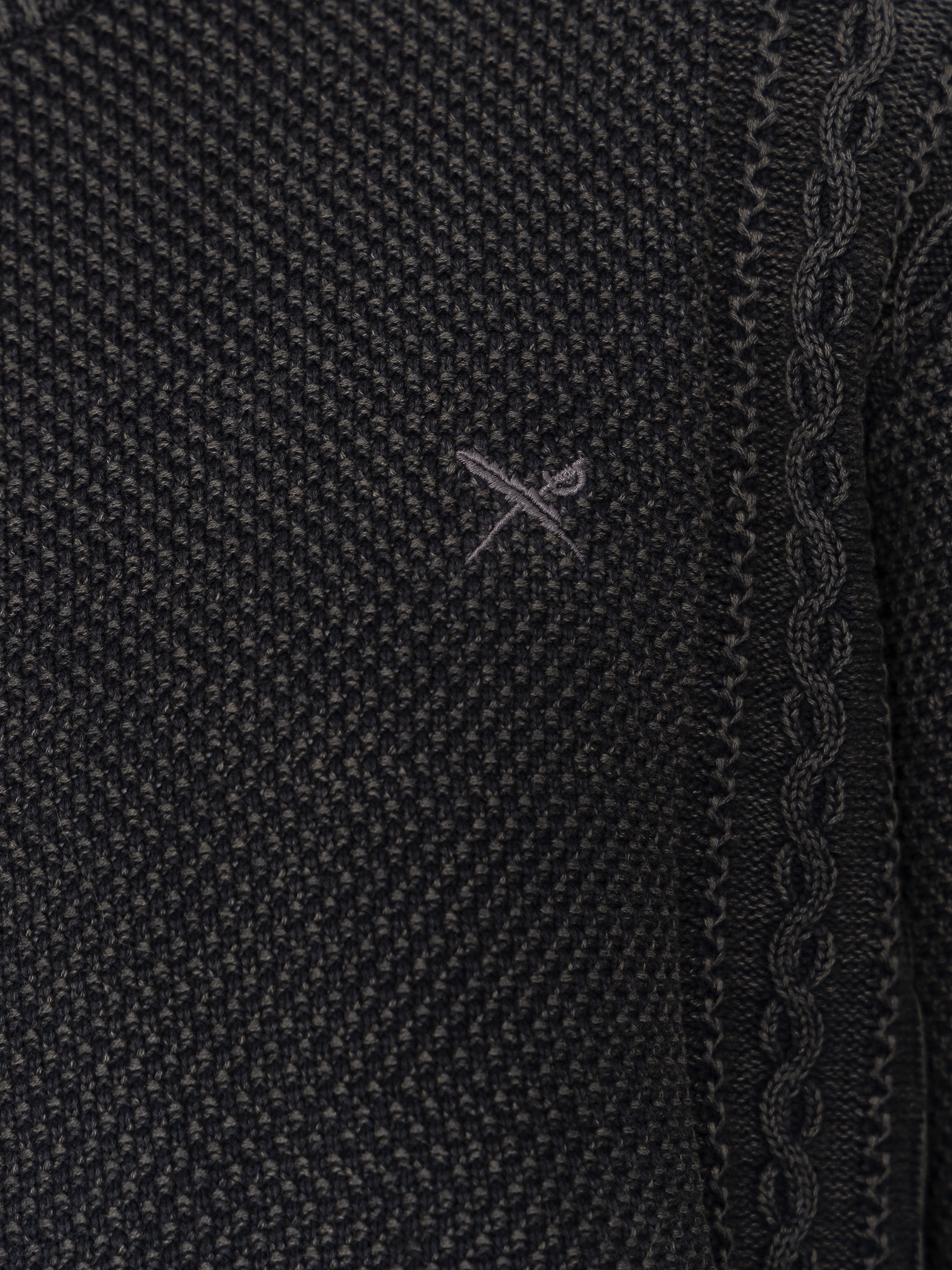 Pulóver Iriedaily Vintage Structure (black wash)