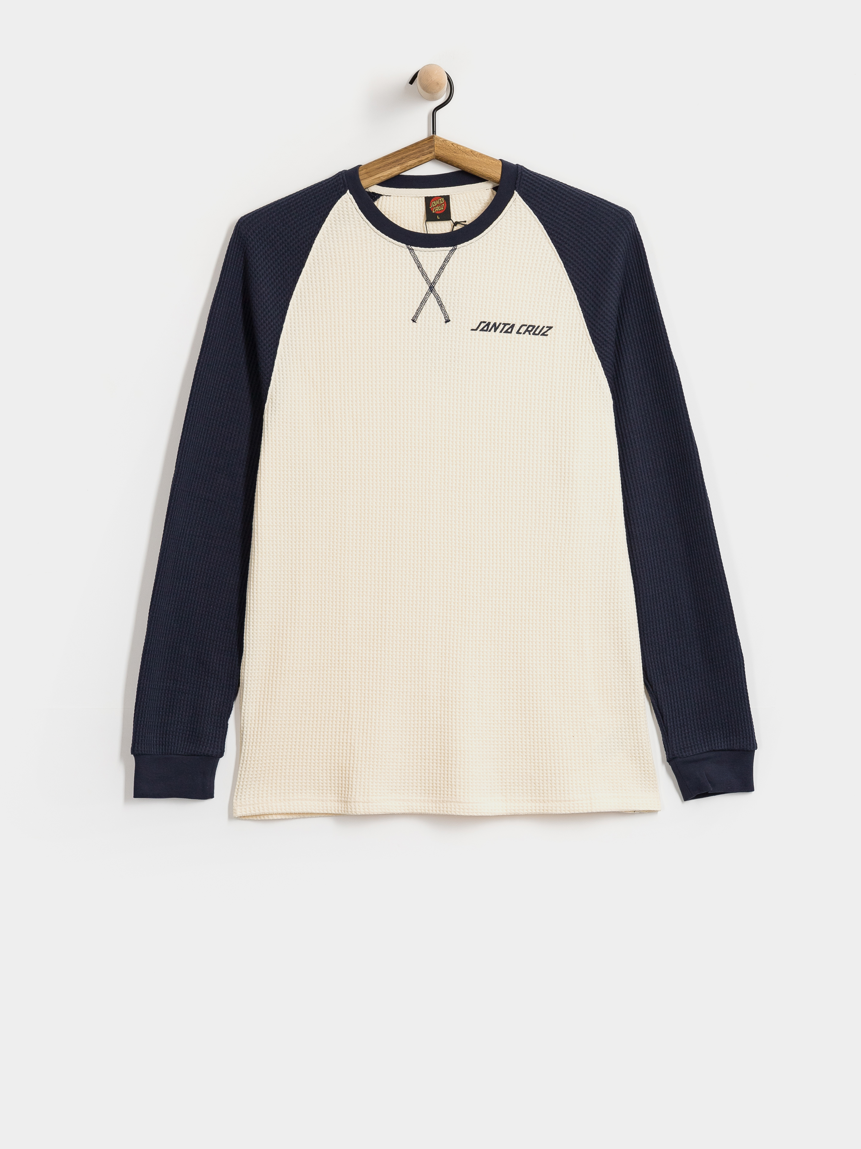 Hosszú ujjú felső Santa Cruz Classic Strip Raglan (wax paper/midnight blue)