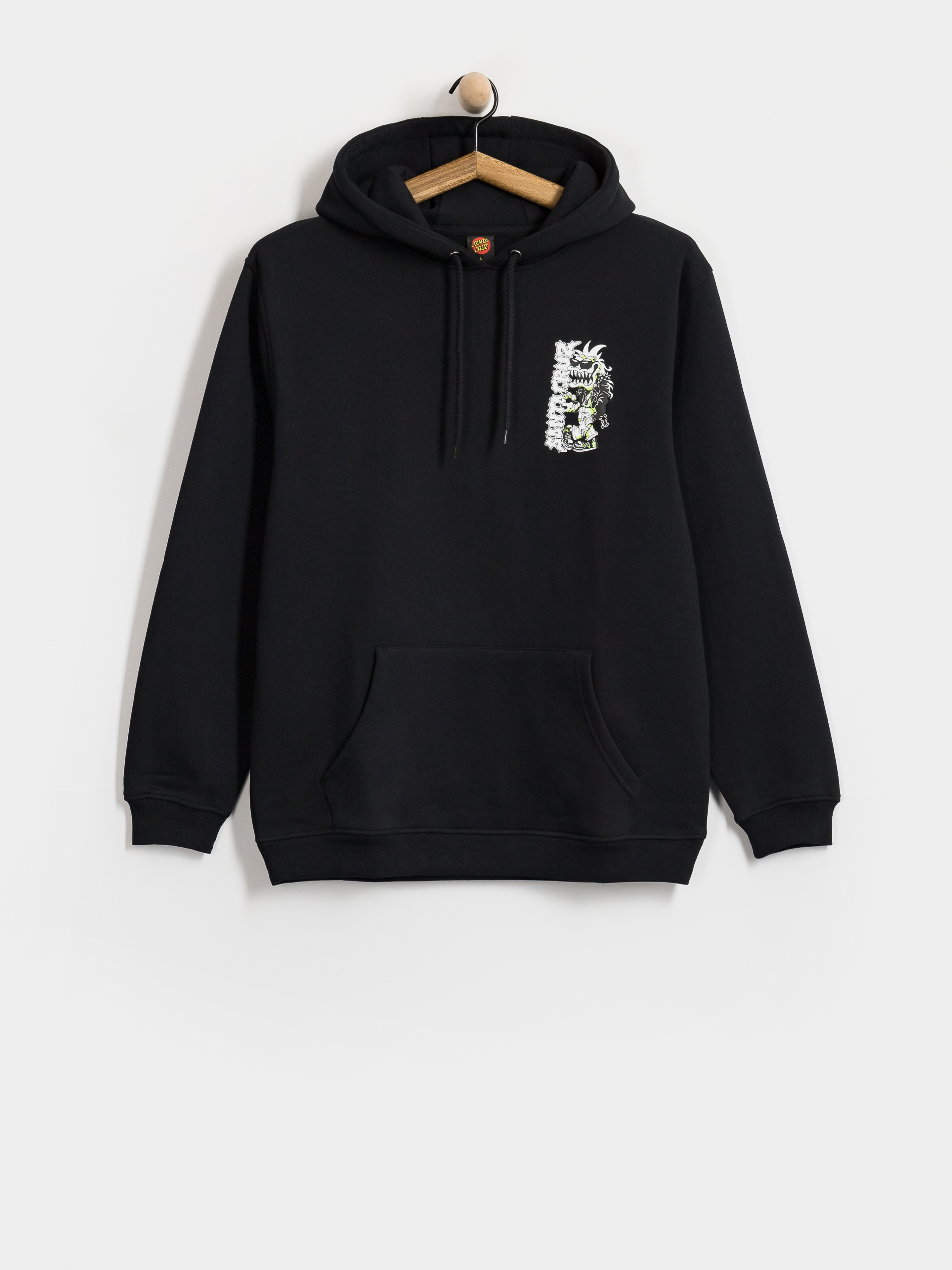 Kapucnis pulóver Santa Cruz Punk Gremlin HD (black)