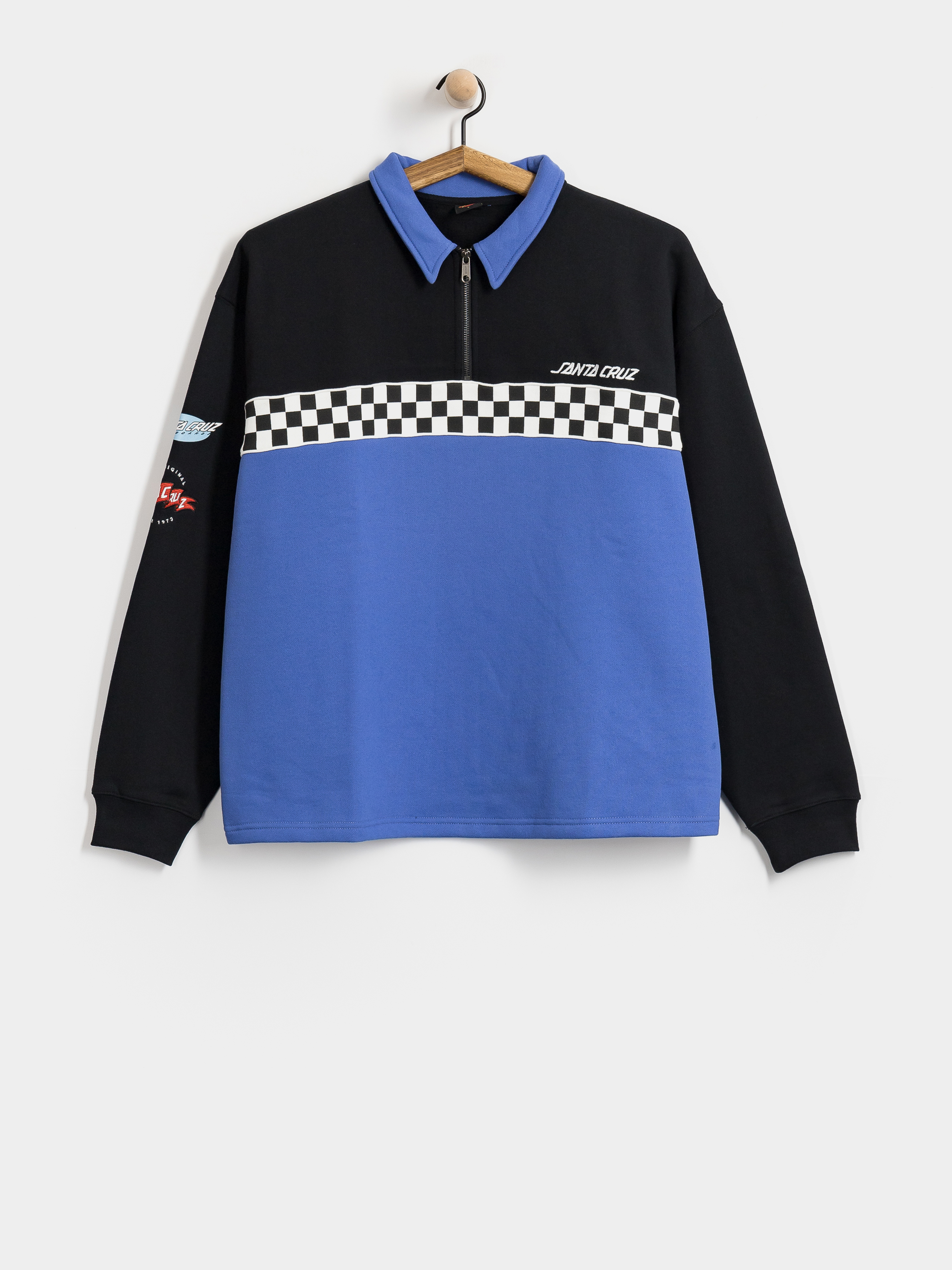Pulóver Santa Cruz Podium 1/4 Zip (black/sapphire)