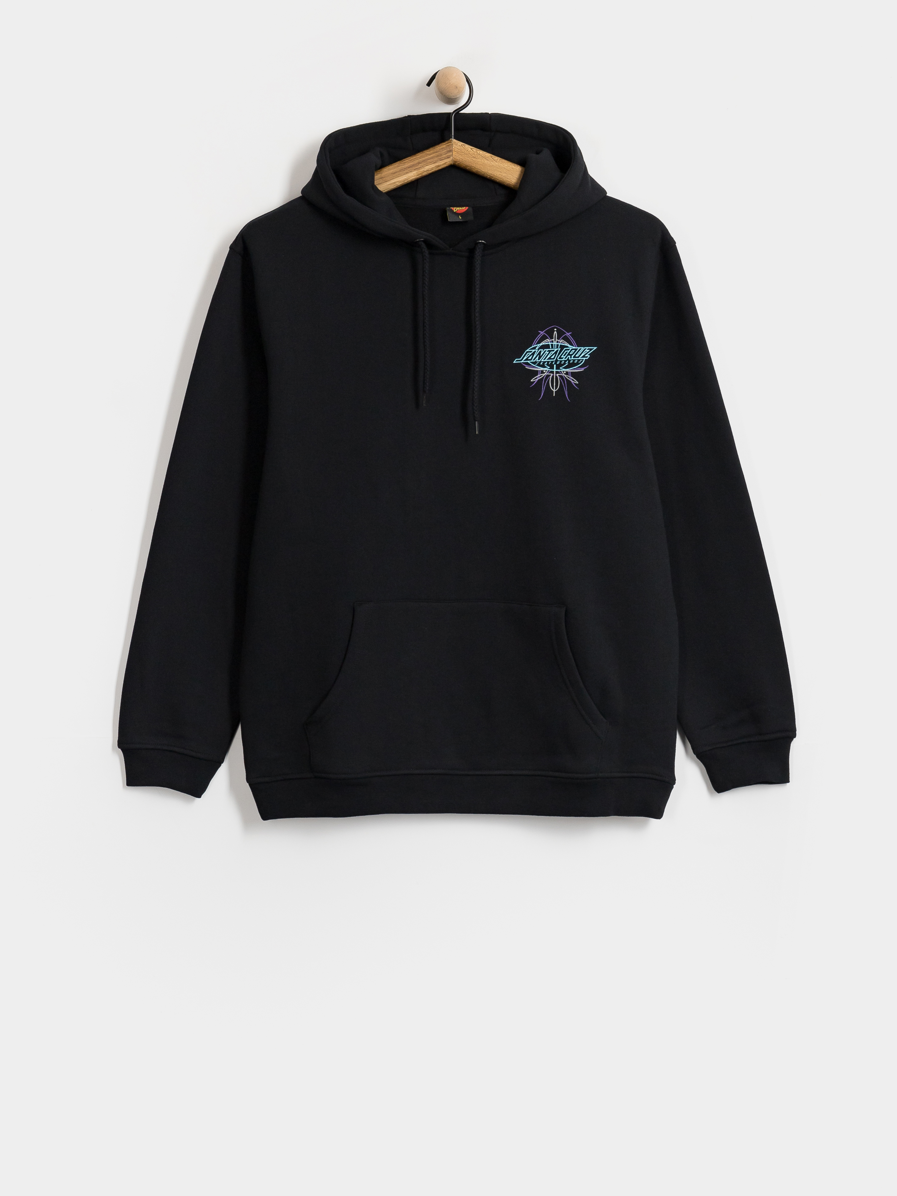 Kapucnis pulóver Santa Cruz Meek Pinstripe Slasher HD (black)