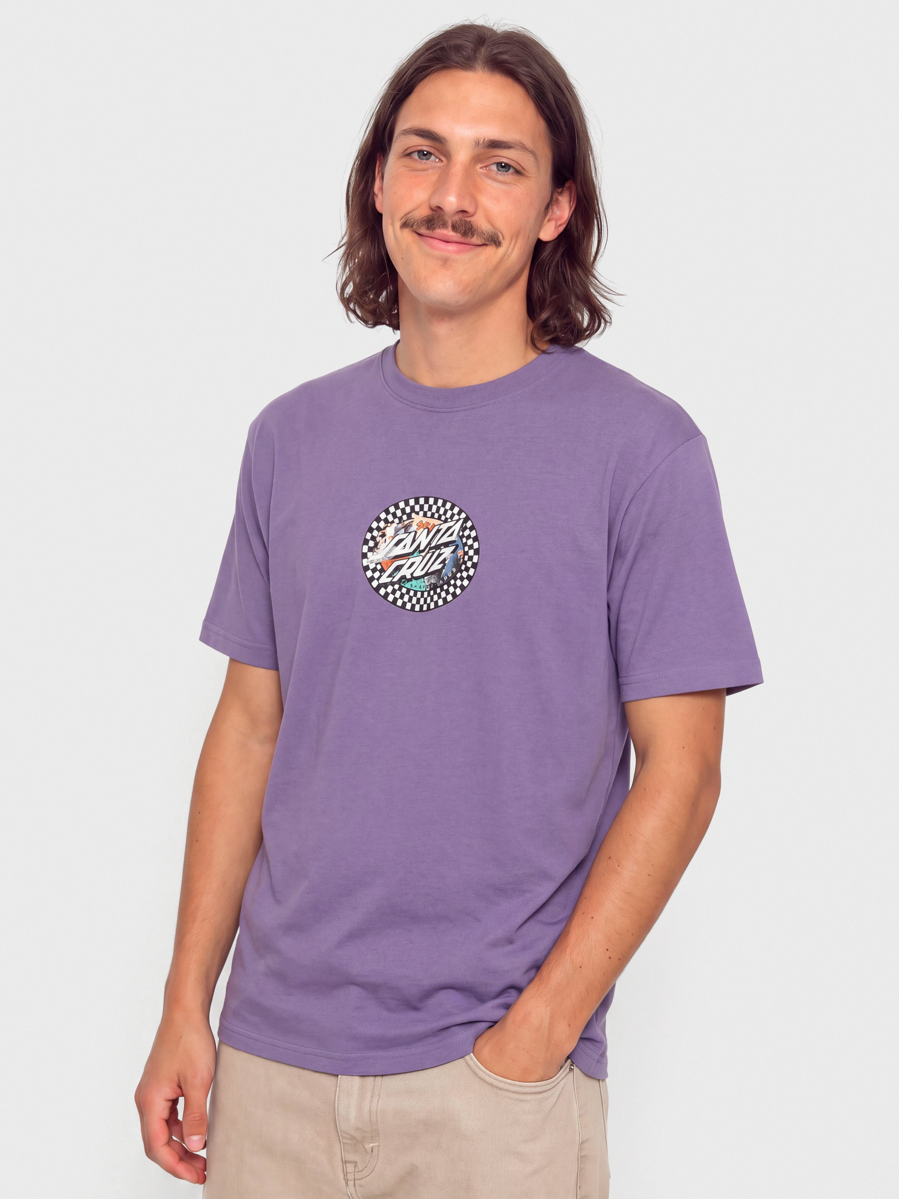Santa Cruz Collage Oval Dot Póló (purple haze)