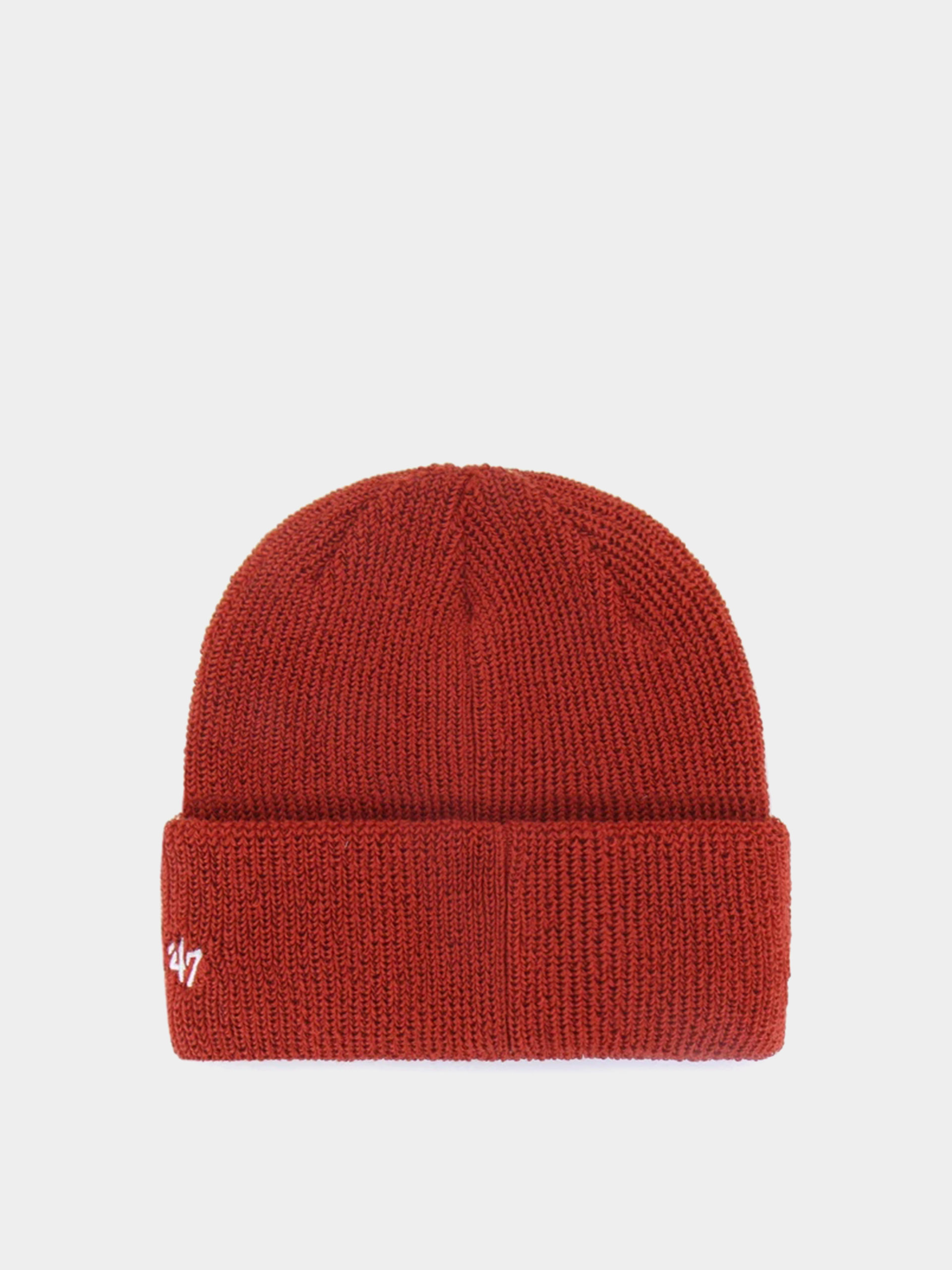 Sapka 47 Brand X NB Core Cuff Knit (hot tomato w/ white)