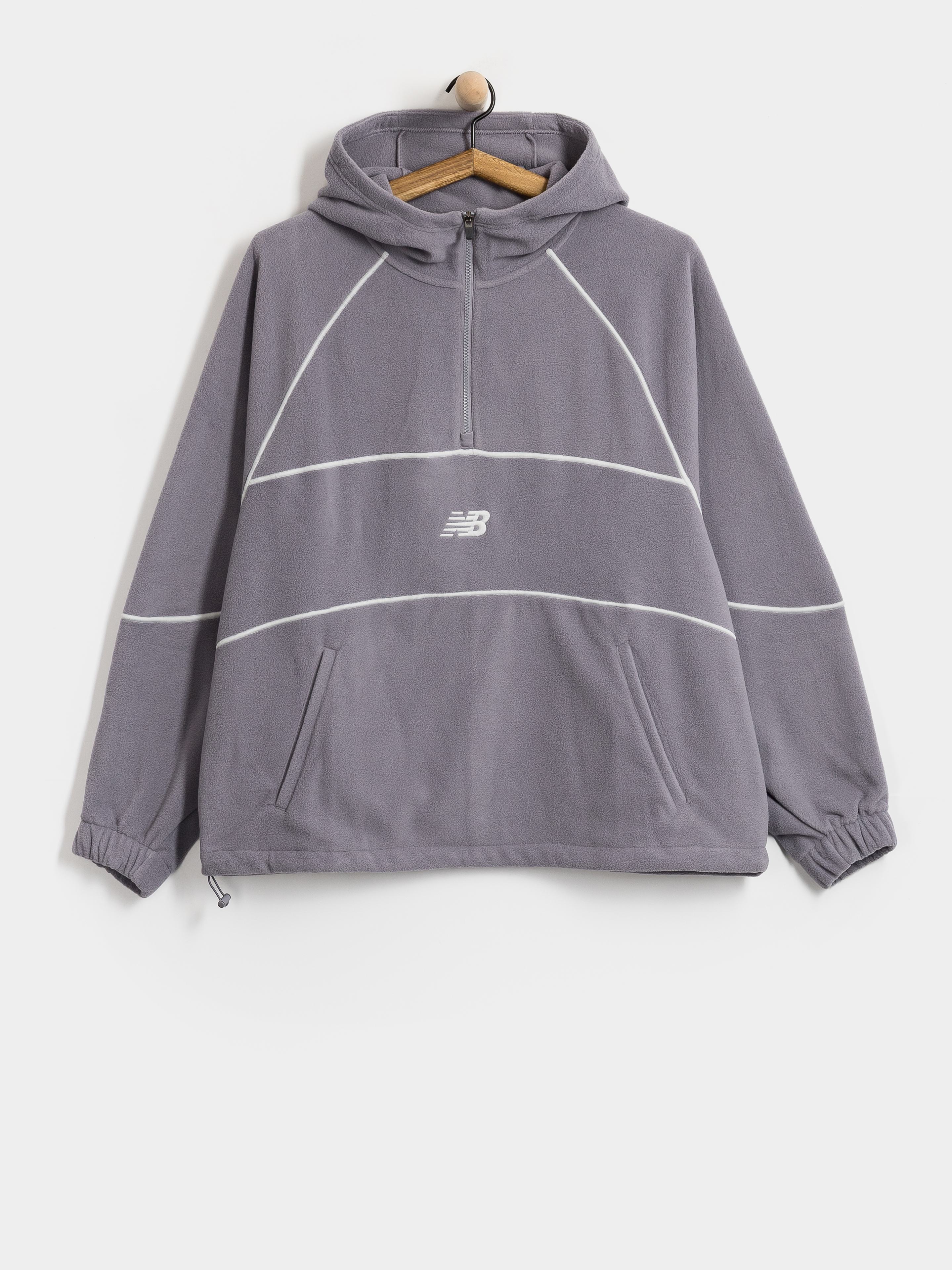 New Balance Trackside Polar Fleece HD Kapucnis pulóver (off line grey)