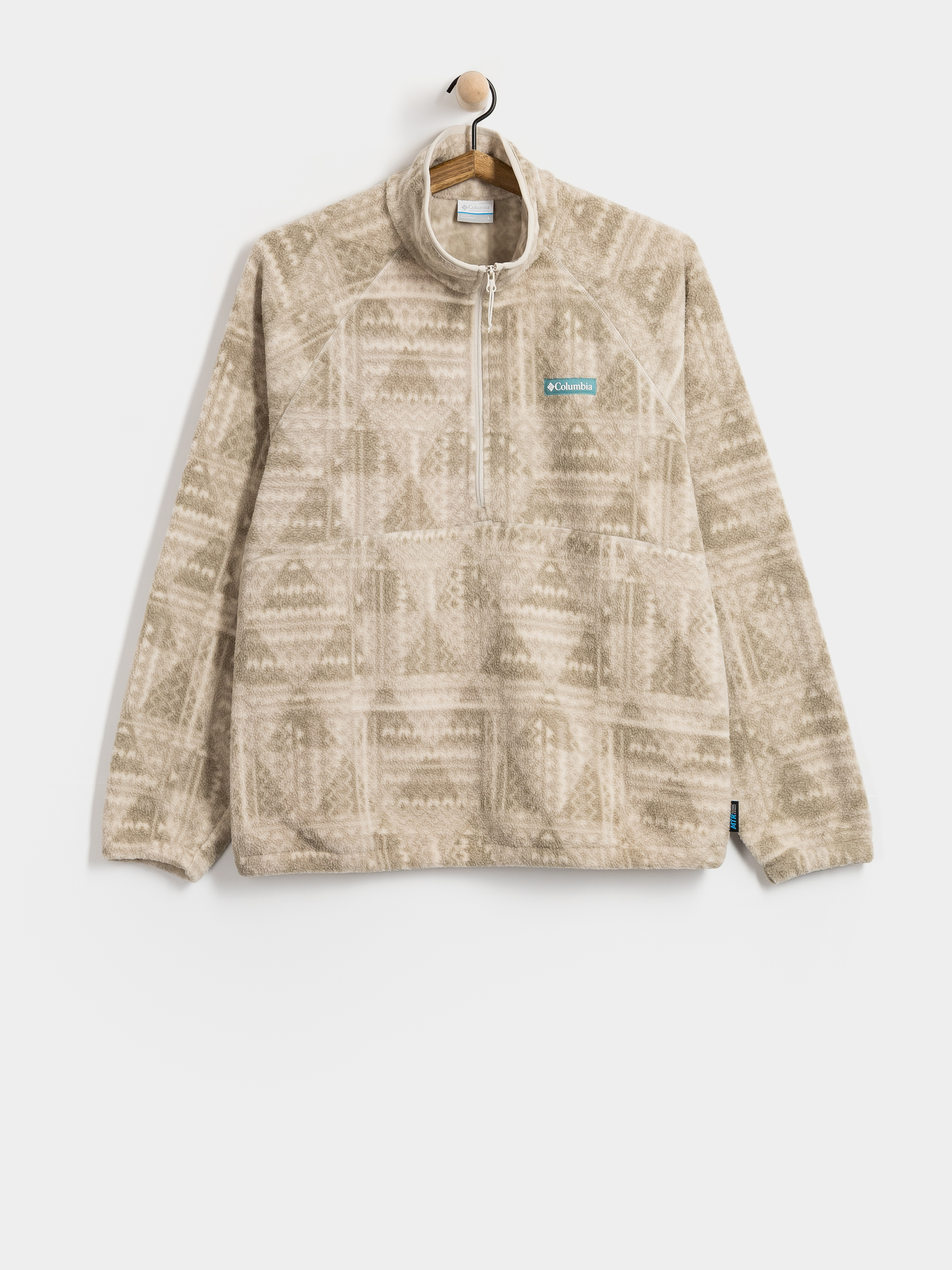 Férfi Columbia Timber Crest MTR Printed Half Zip Polár pulóver (dark stone/geomix)