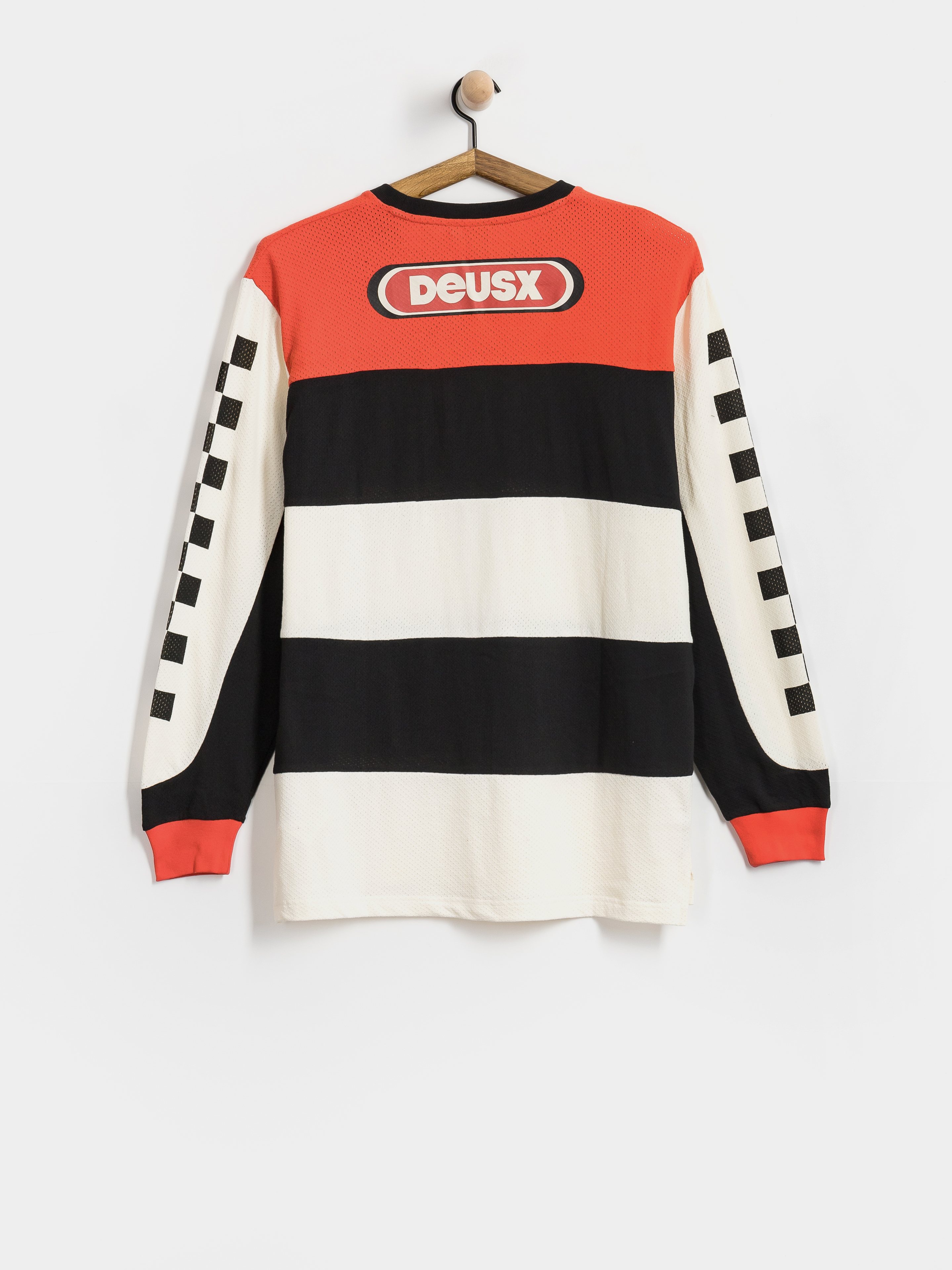 Deus Ex Machina Vilander Moto Jersey Hosszú ujjú felső (valiant red combo)