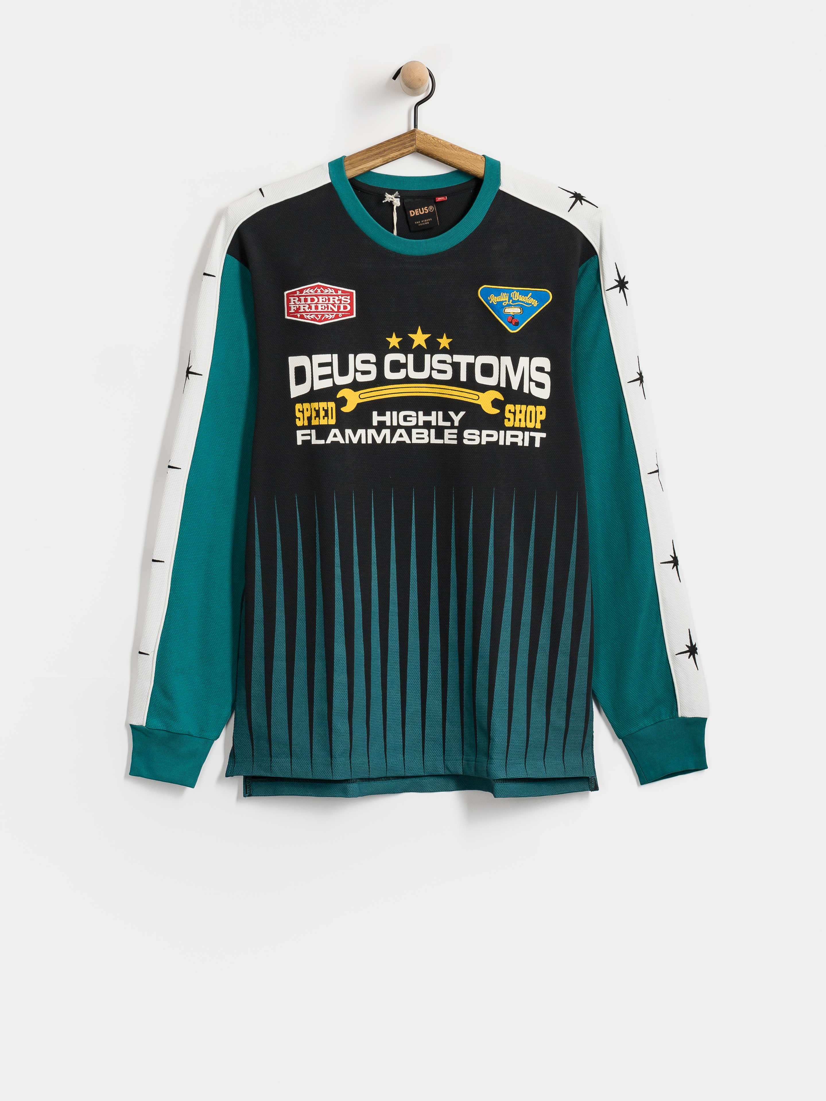 Deus Ex Machina Trife Life Moto Jersey Hosszú ujjú felső (black)
