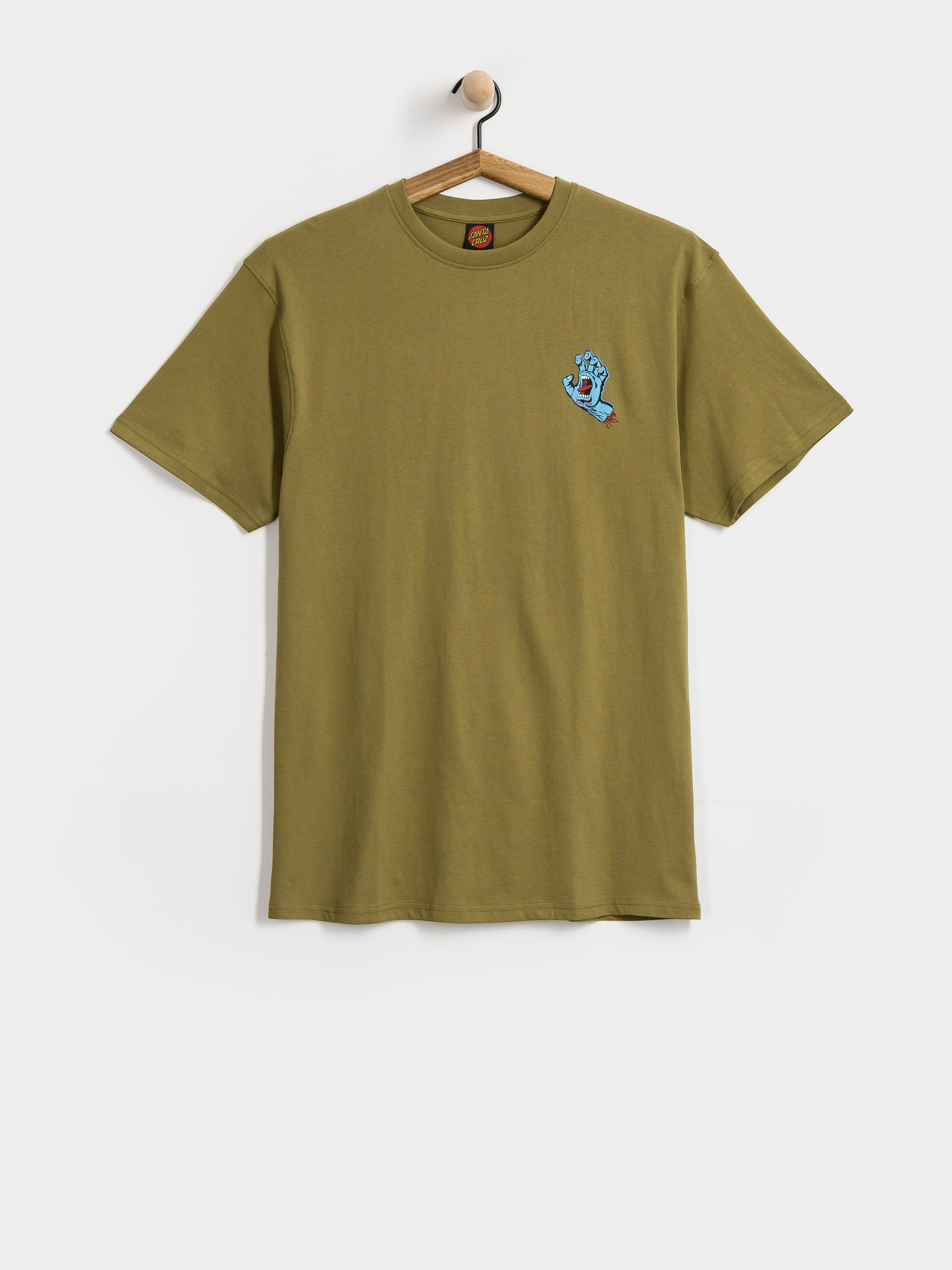 Santa Cruz Screaming Hand Chest Póló (deep olive)
