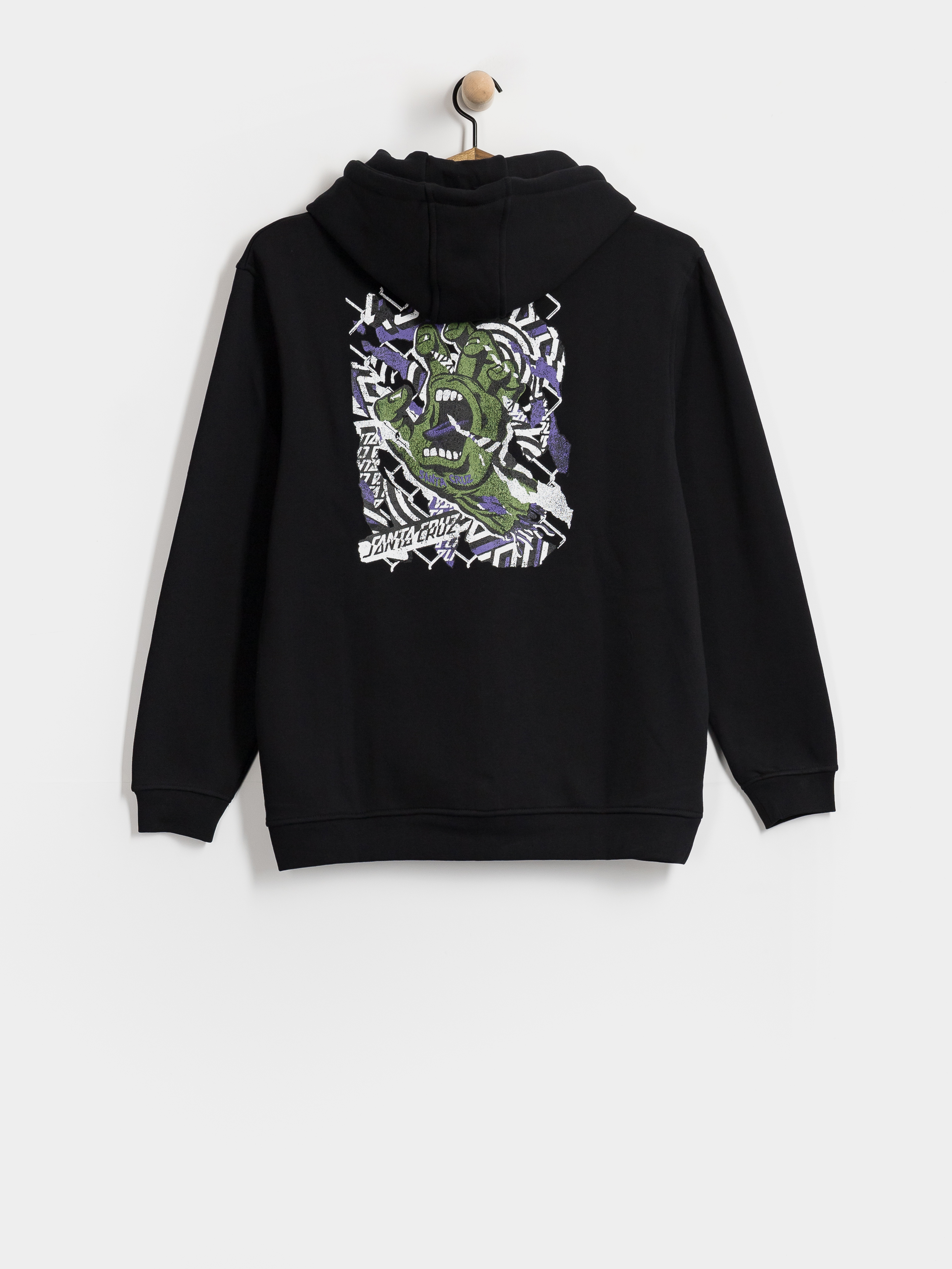 Santa Cruz Damaged Hand HD Kapucnis pulóver (black)