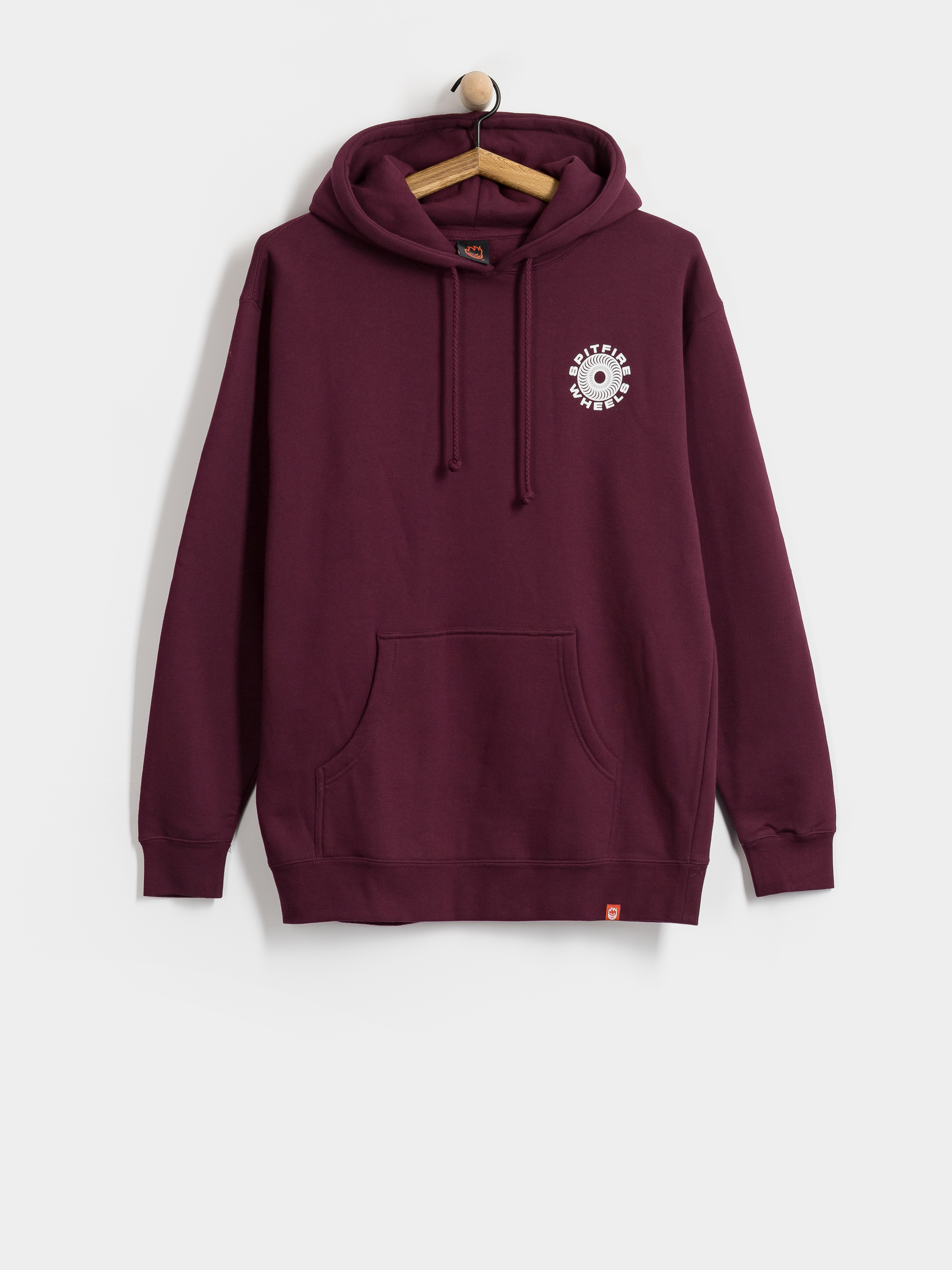Spitfire Classic 87 Swirl Fill HD Kapucnis pulóver (maroon w/white&black prints)