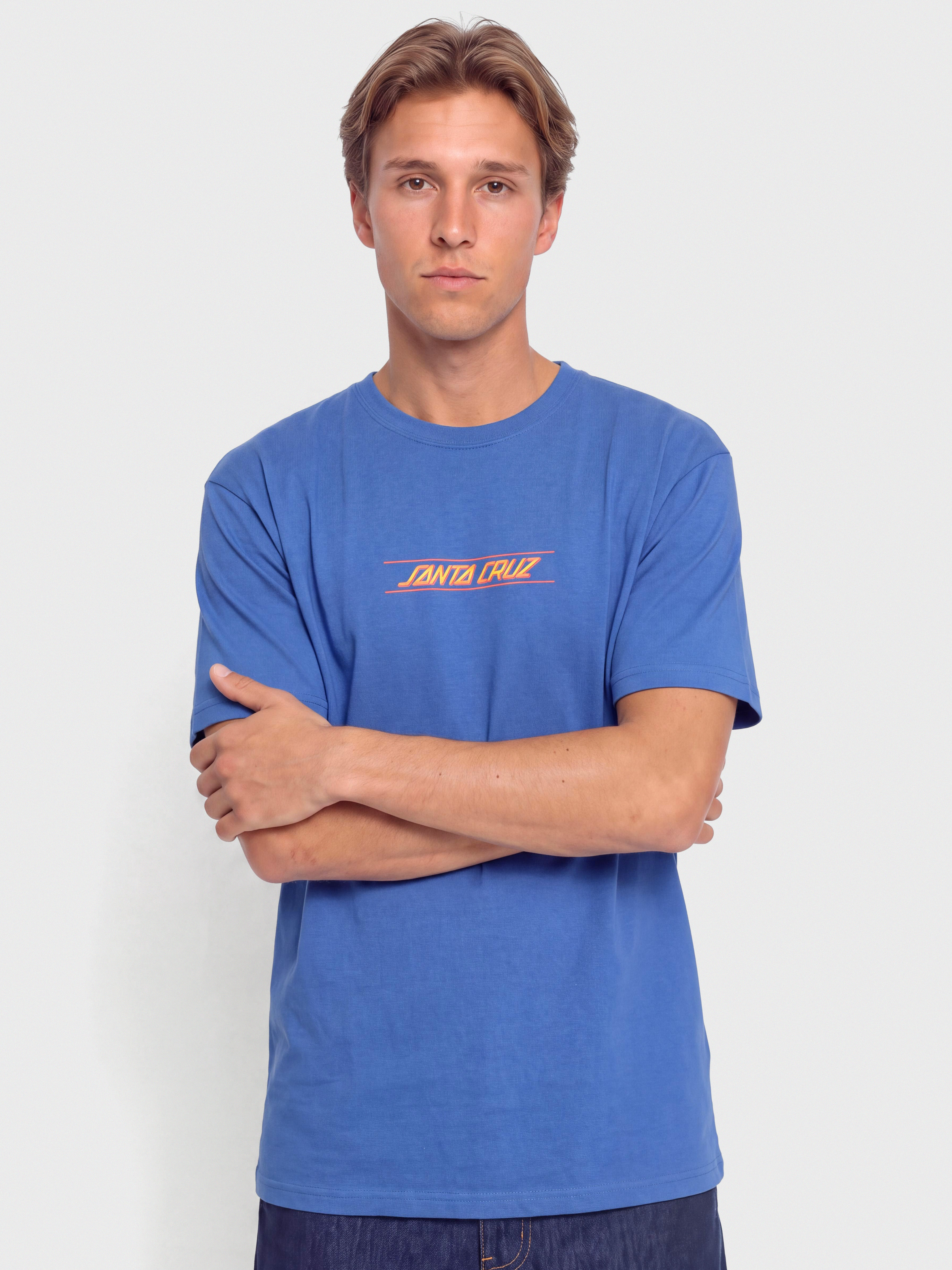Santa Cruz Classic Fade Strip Centre Póló (sapphire)