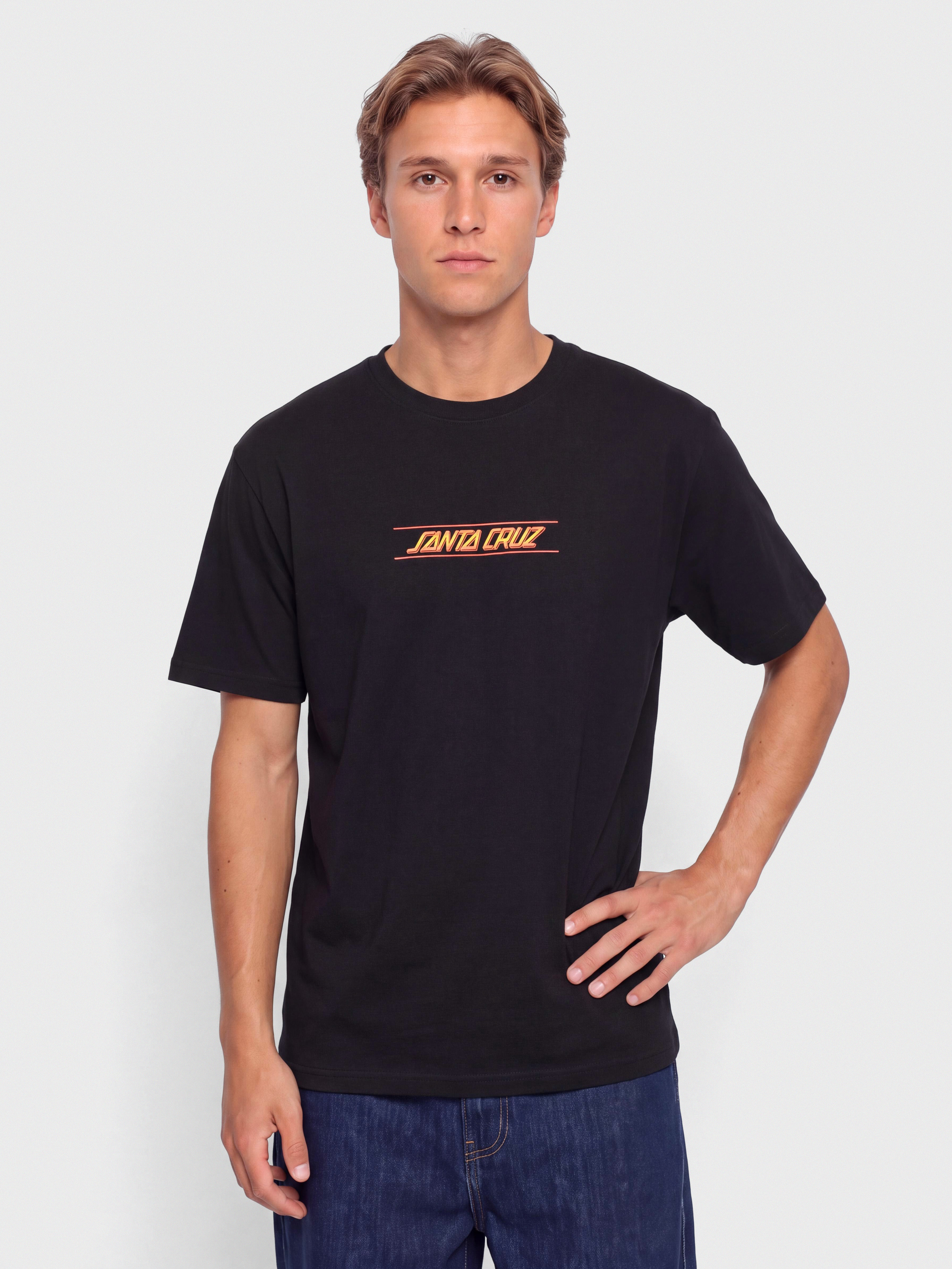 Santa Cruz Classic Fade Strip Centre Póló (black)