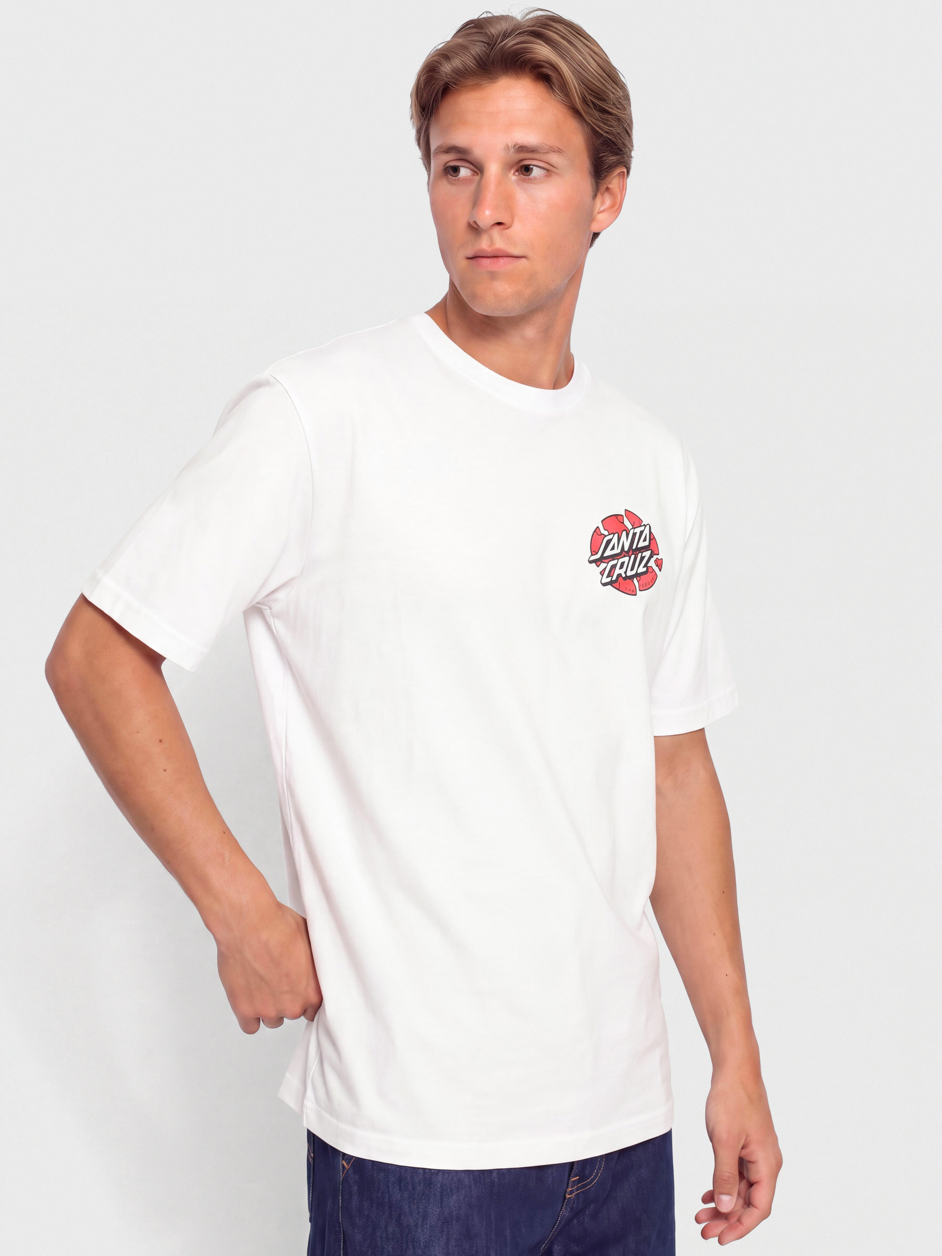 Santa Cruz Grabke Exploding Dot Póló (white)