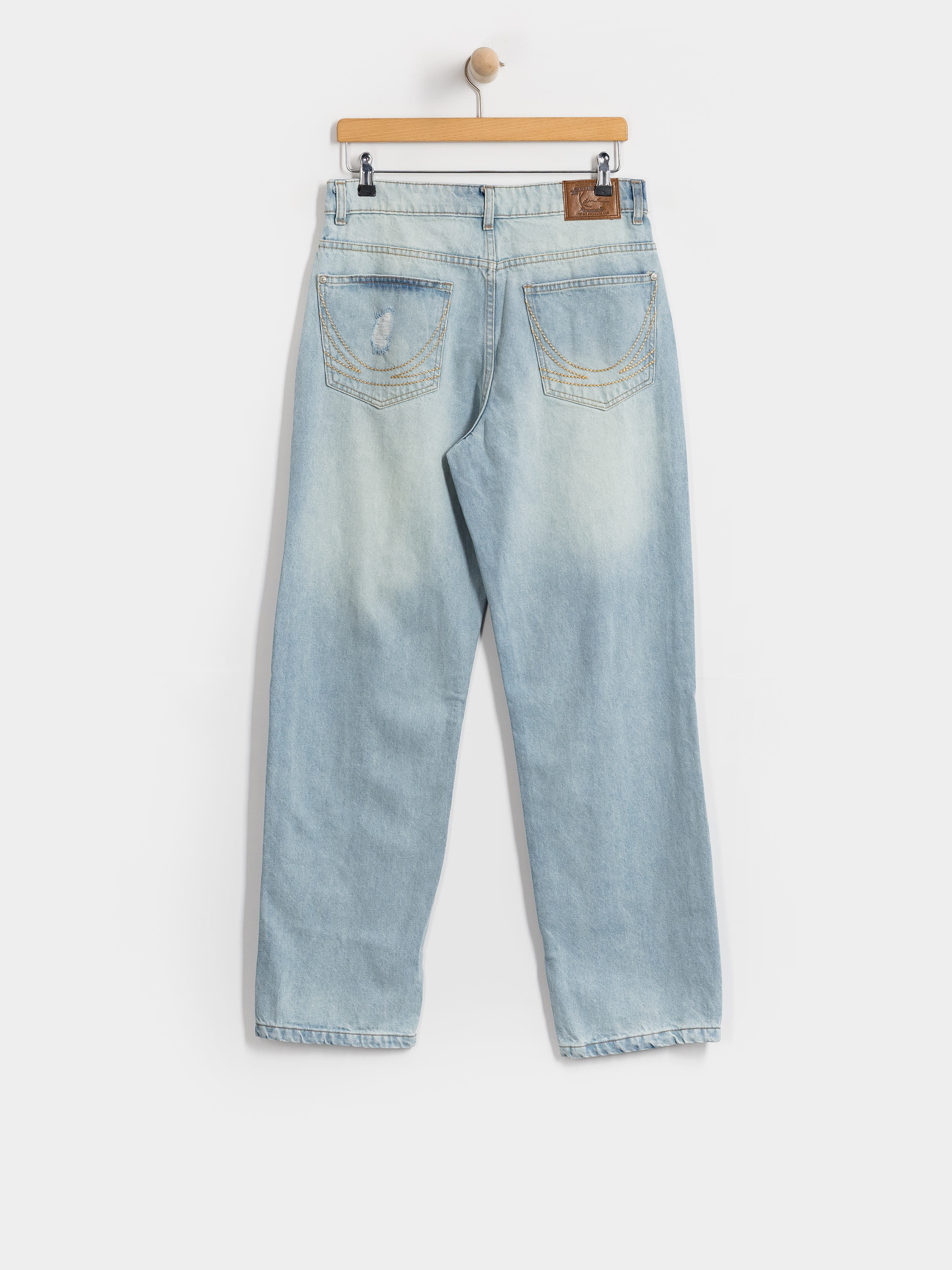 Karl Kani OG Distressed Straight Leg Kisnadrág (light blue)