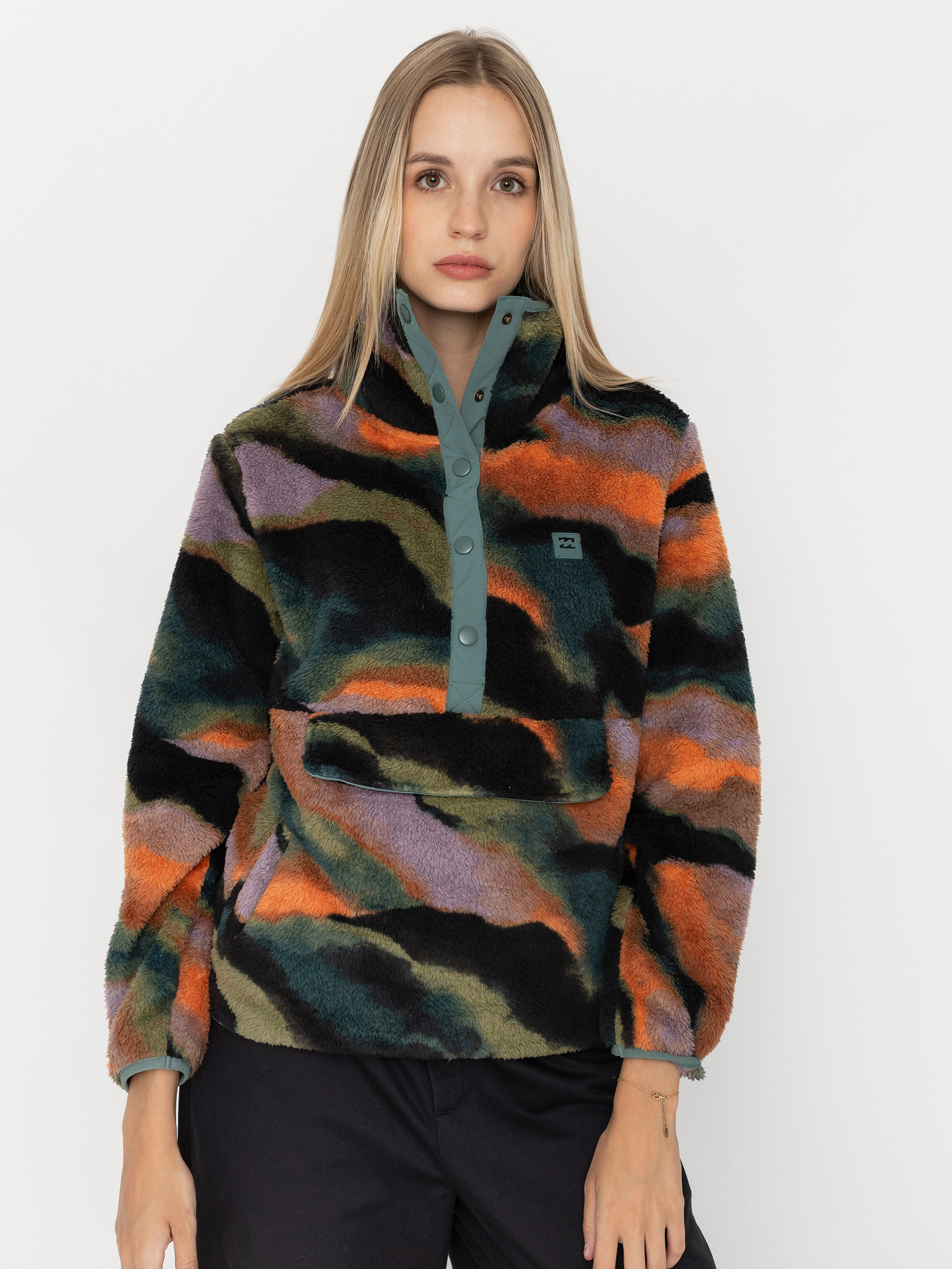 Polár pulóver Billabong Switchback Pullover Wmn (black multi)