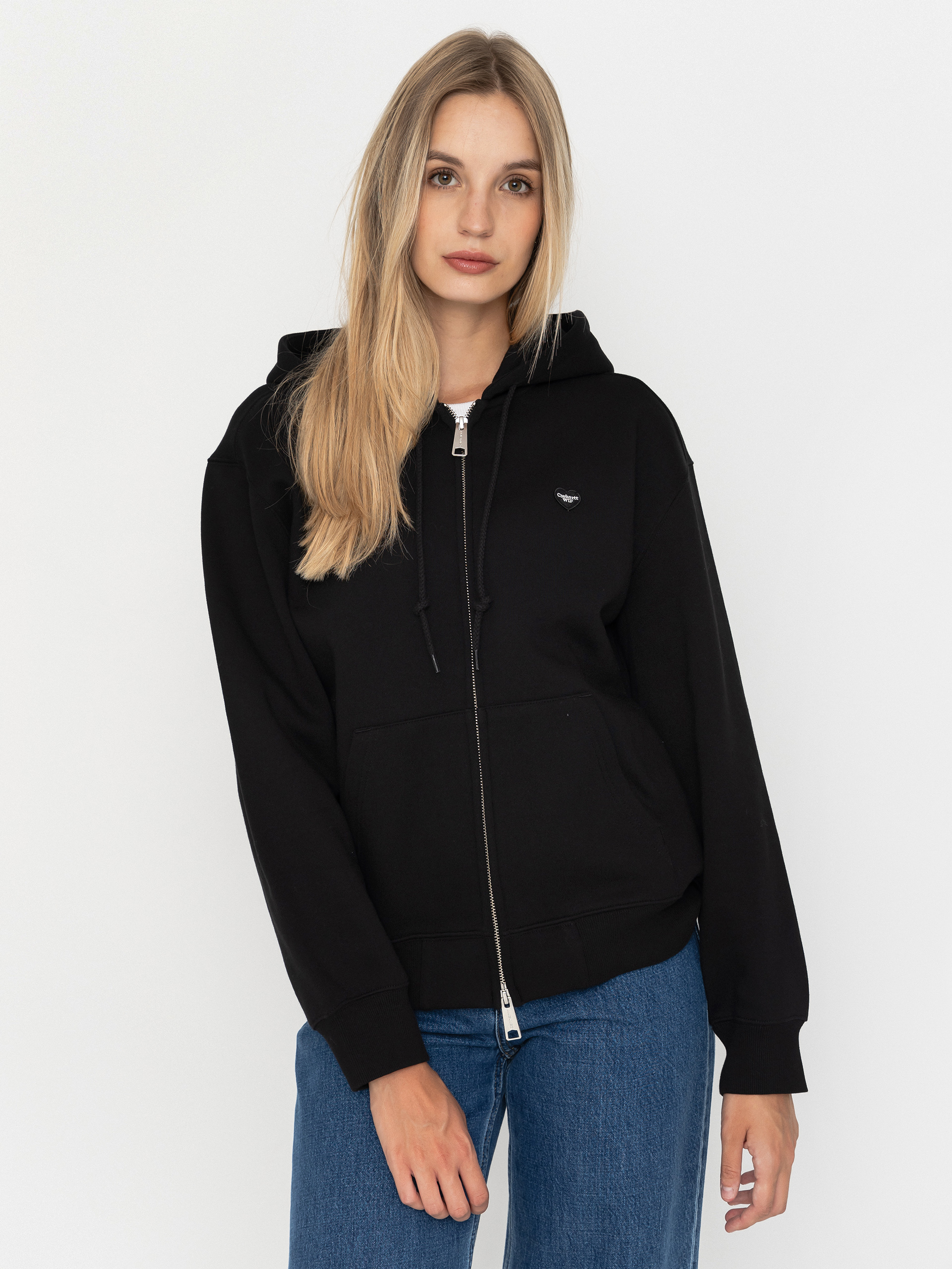 Carhartt WIP Small Heart Patch ZHD Wmn Kapucnis pulóver (black/black)
