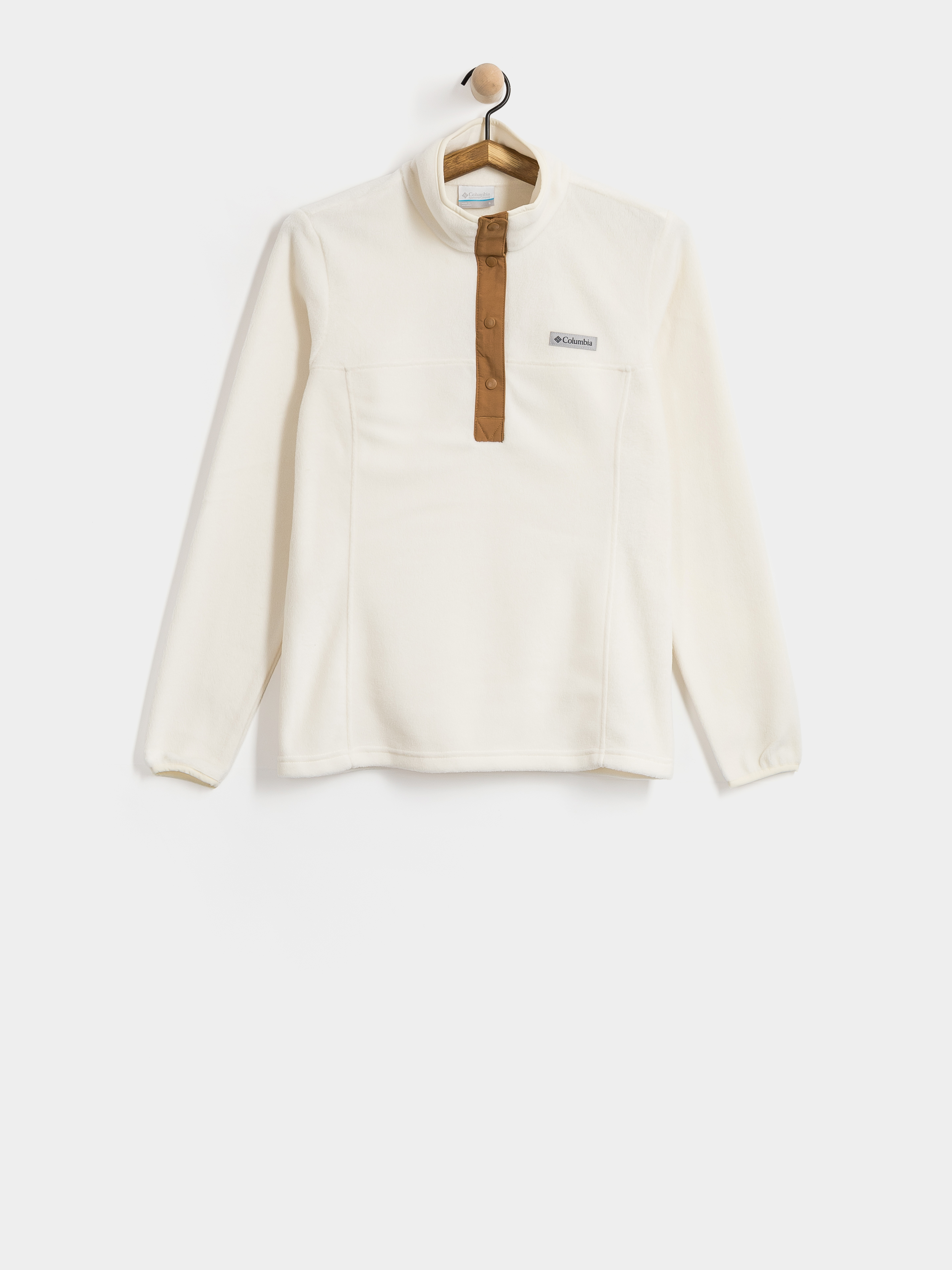 Női Polár pulóver Columbia Benton Springs 1/2 Snap Pull Over II (chalk/camel brown)
