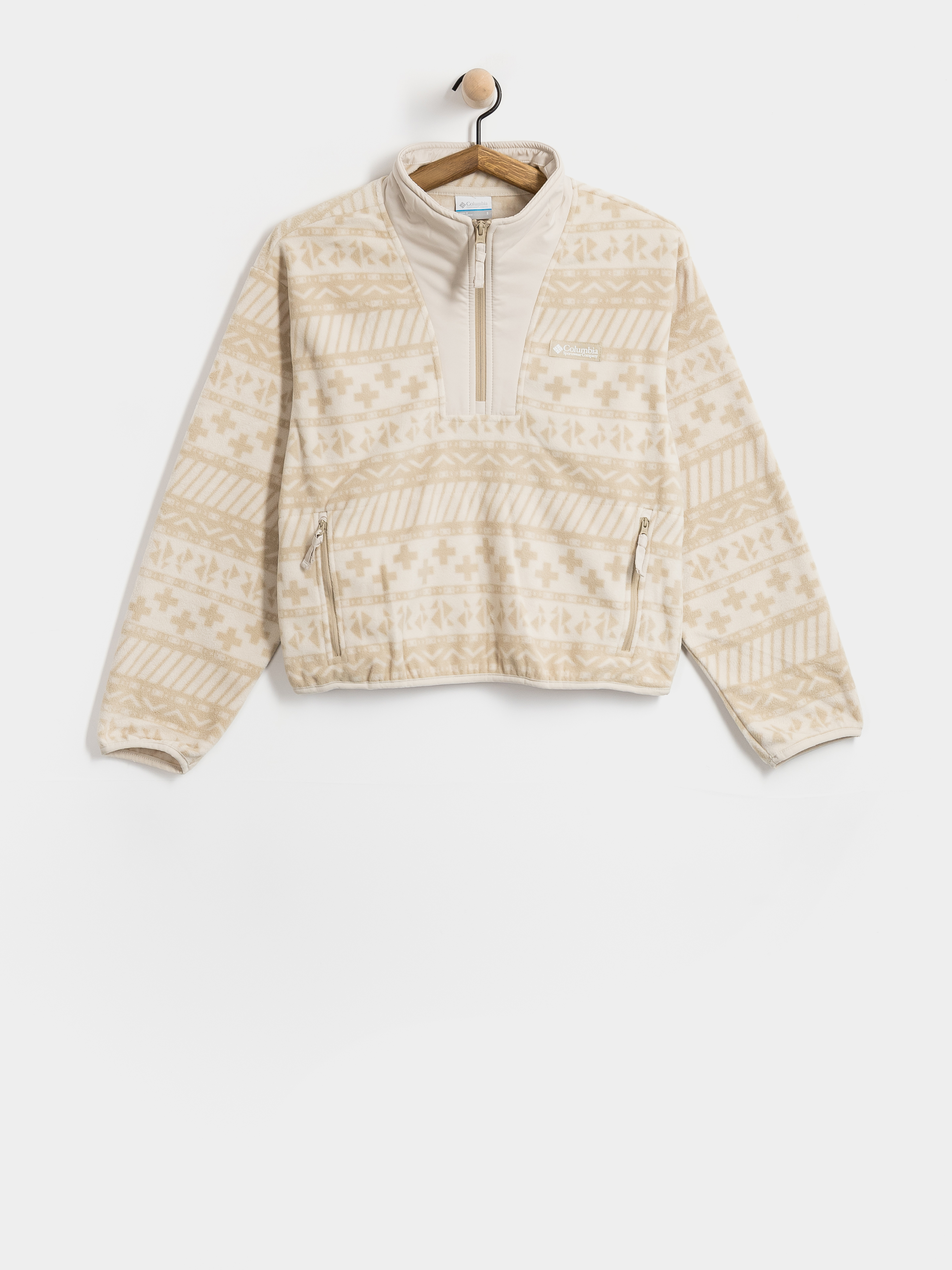 Polu00e1r pulu00f3ver Columbia Sequoia Grove II Printed Half Zip Wmn (ancient fossil)