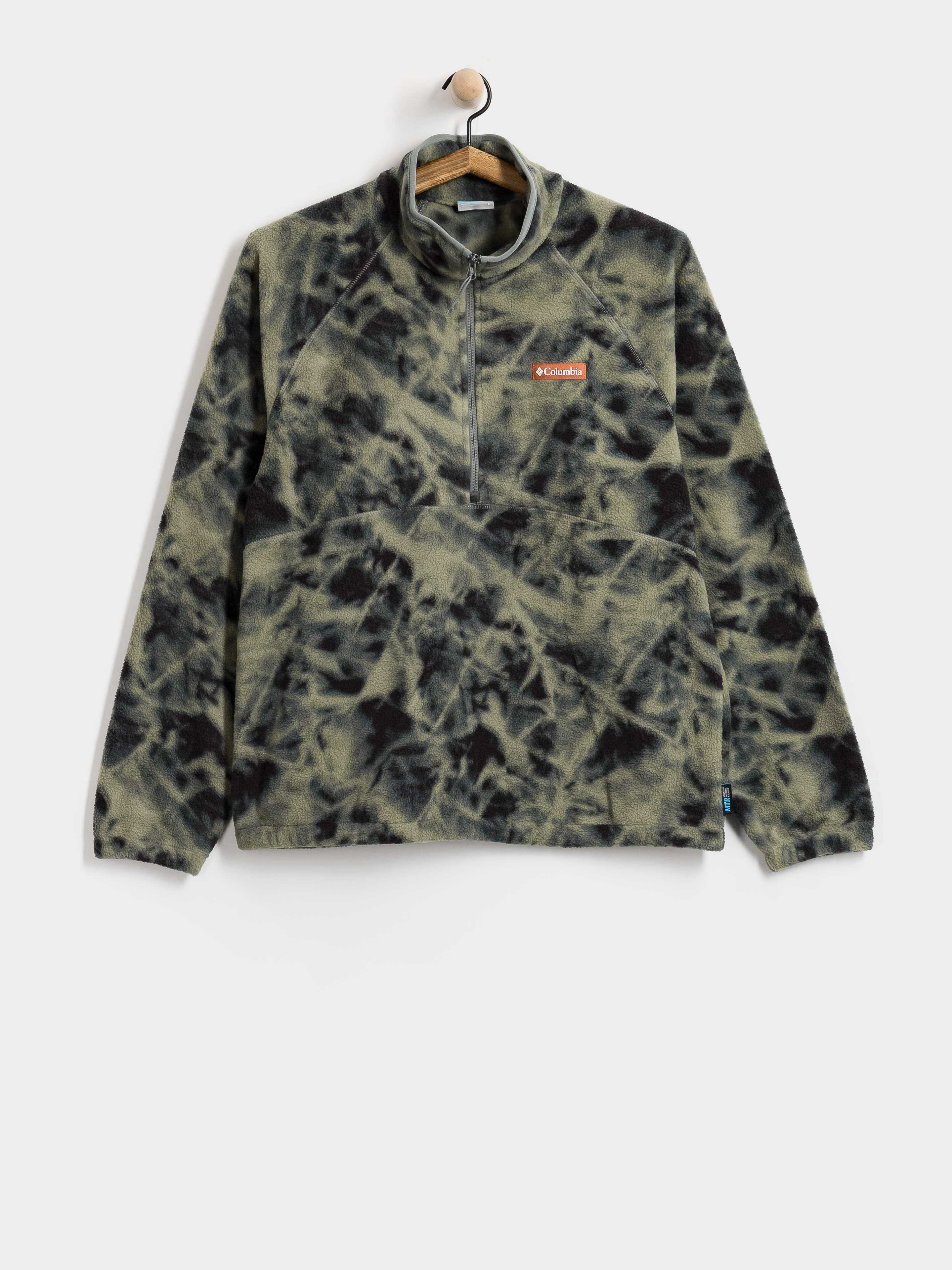 Férfi Polár pulóver Columbia Timber Crest MTR Printed Half Zip (sedona sage/icypeaks)