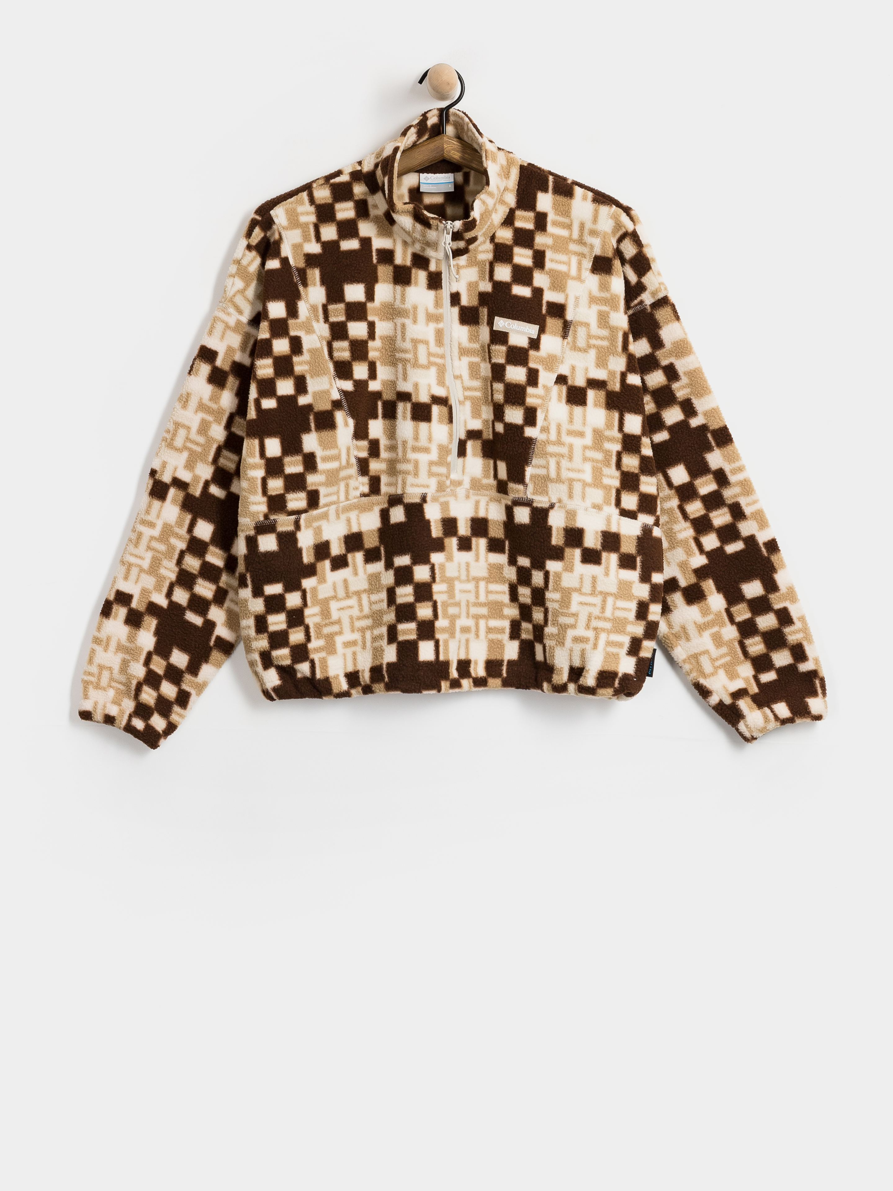 Női Polár pulóver Columbia Timber Meadow MTR Printed Half Zip (beach/unwoven)