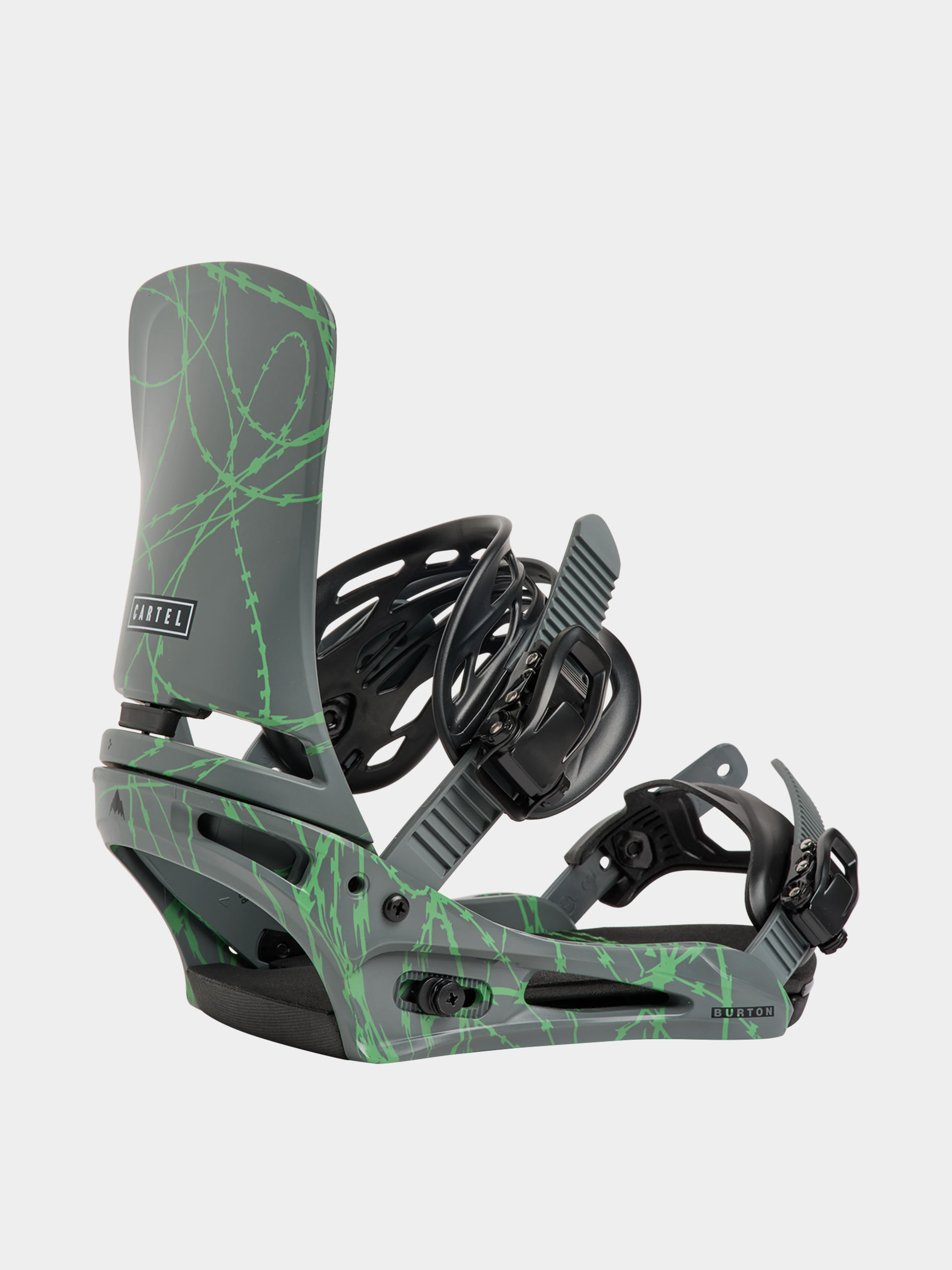 Férfi Snowboard kötés Burton Cartel Re:Flex (gray/green voltage)