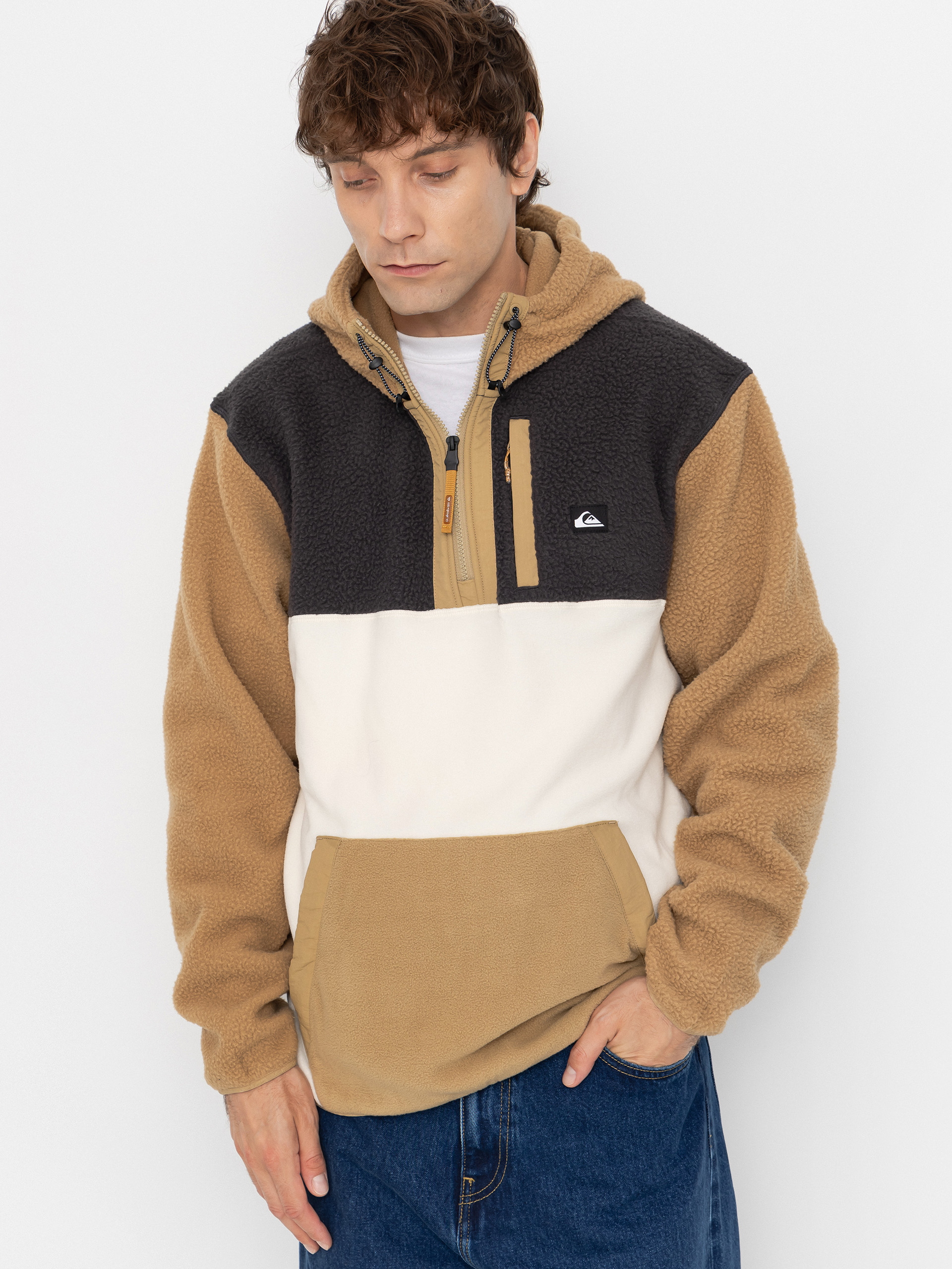 Quiksilver Clean Coast Mix Up Hoody Polár pulóver (kelp)