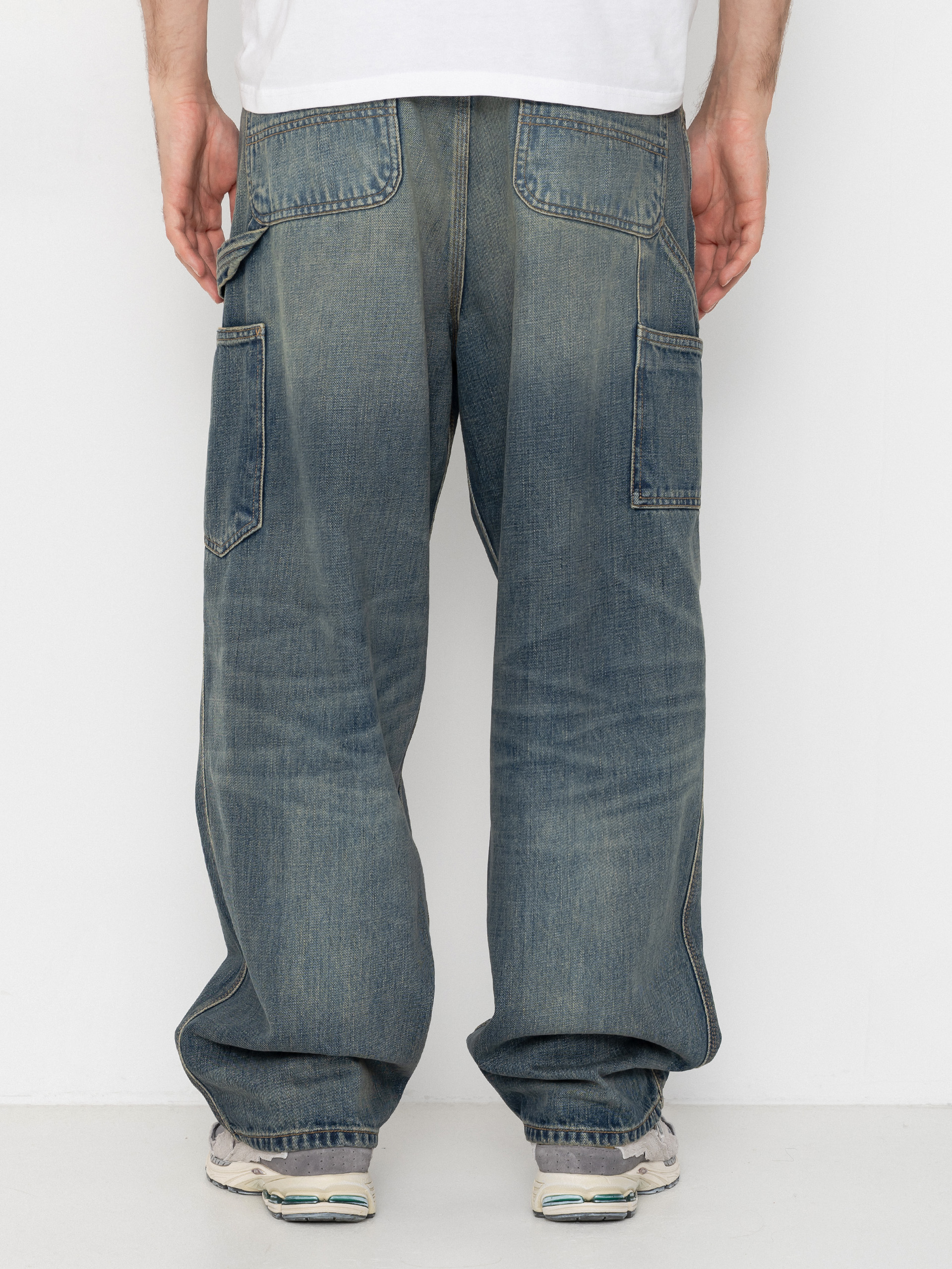 Carhartt WIP OG Single Knee Kisnadrág (blue/worn used wash)