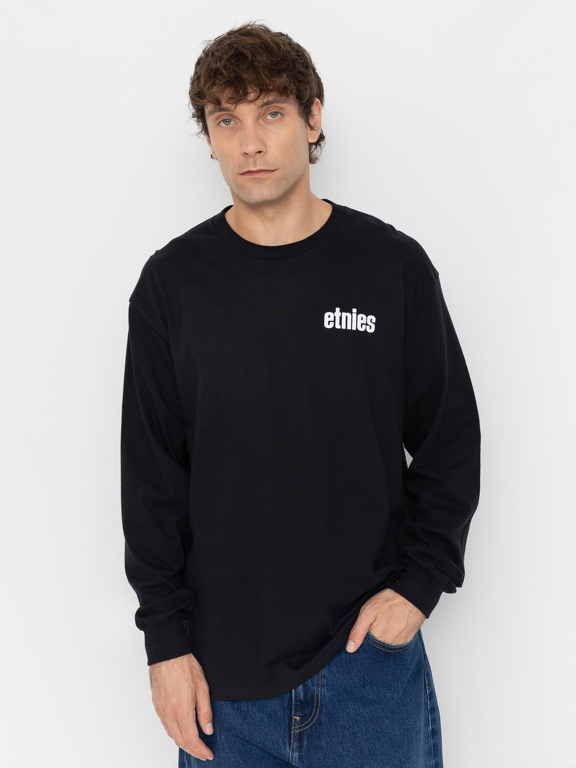 Etnies Wordmark Hosszu00fa ujju00fa felsu0151 (black/white)
