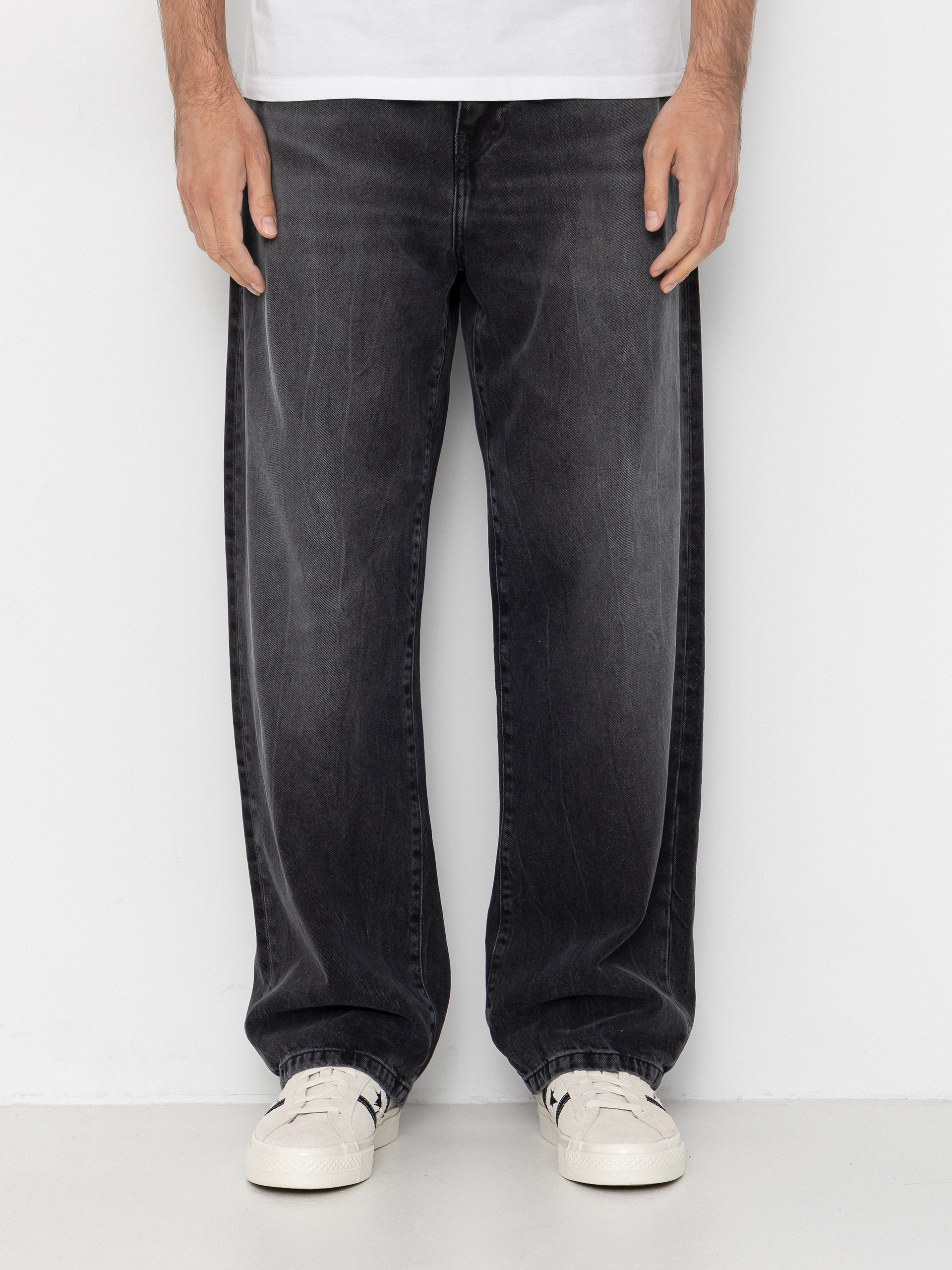 Kisnadrág Carhartt WIP Landon (black/marble used wash)