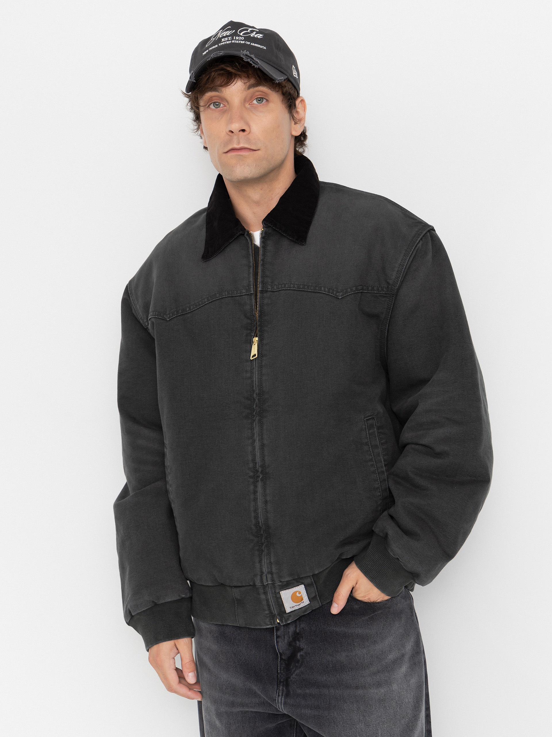 Dzseki Carhartt WIP OG Santa Fe (raven/black/stone canvas)