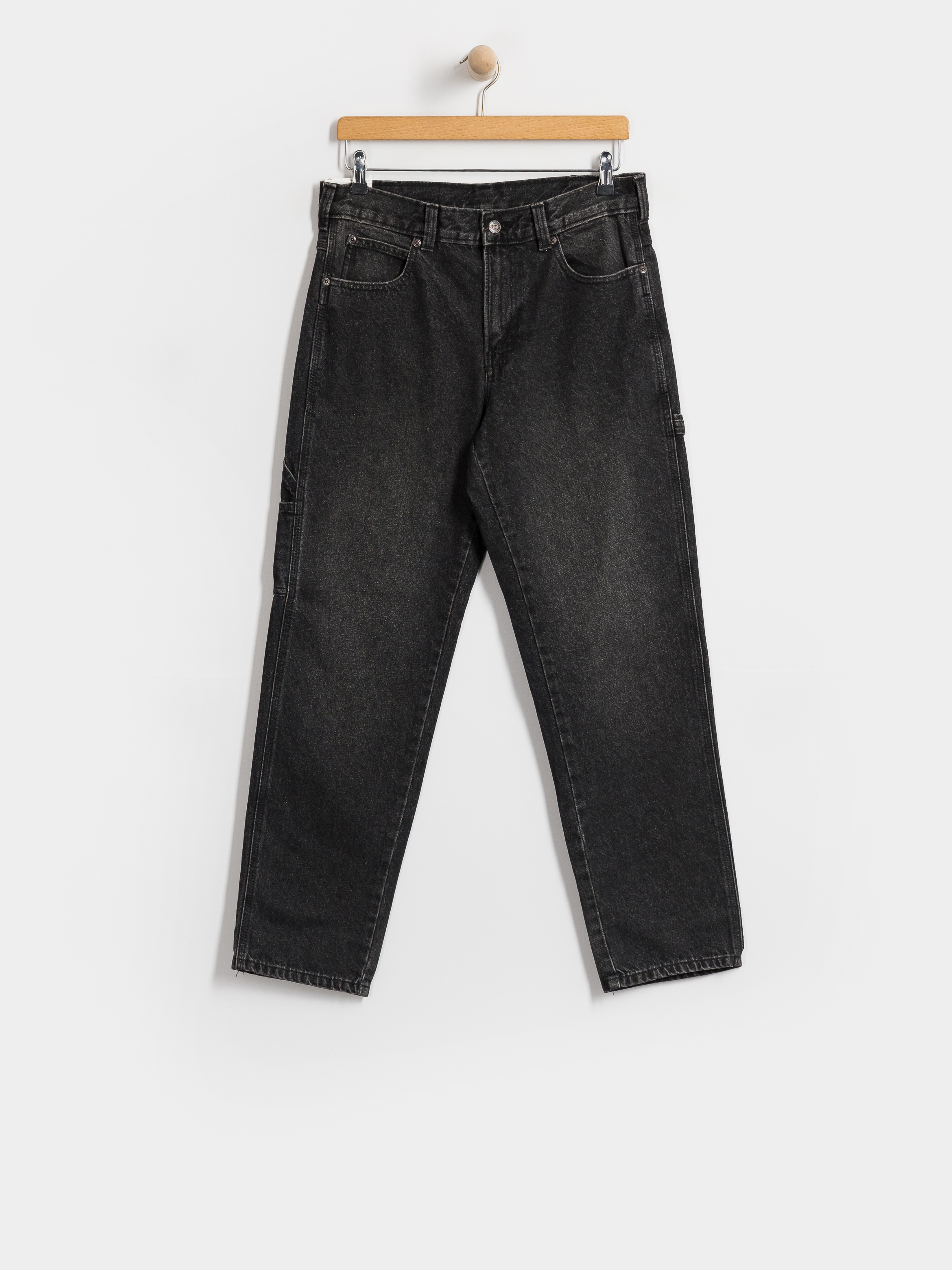 Kisnadrág Dickies 993 Regular Tapered Carpenter Jeans (black wash faded)