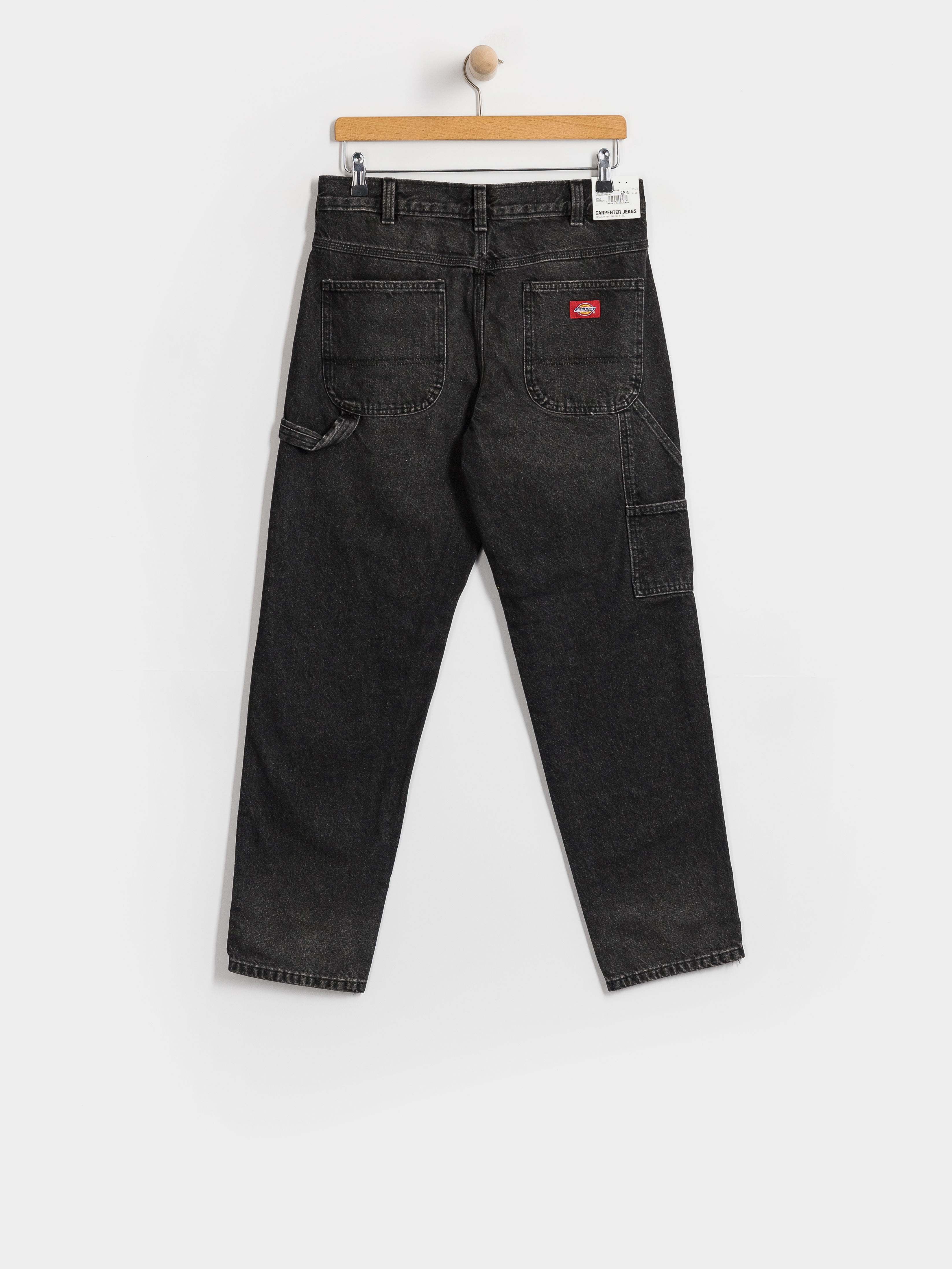 Kisnadrág Dickies 993 Regular Tapered Carpenter Jeans (black wash faded)